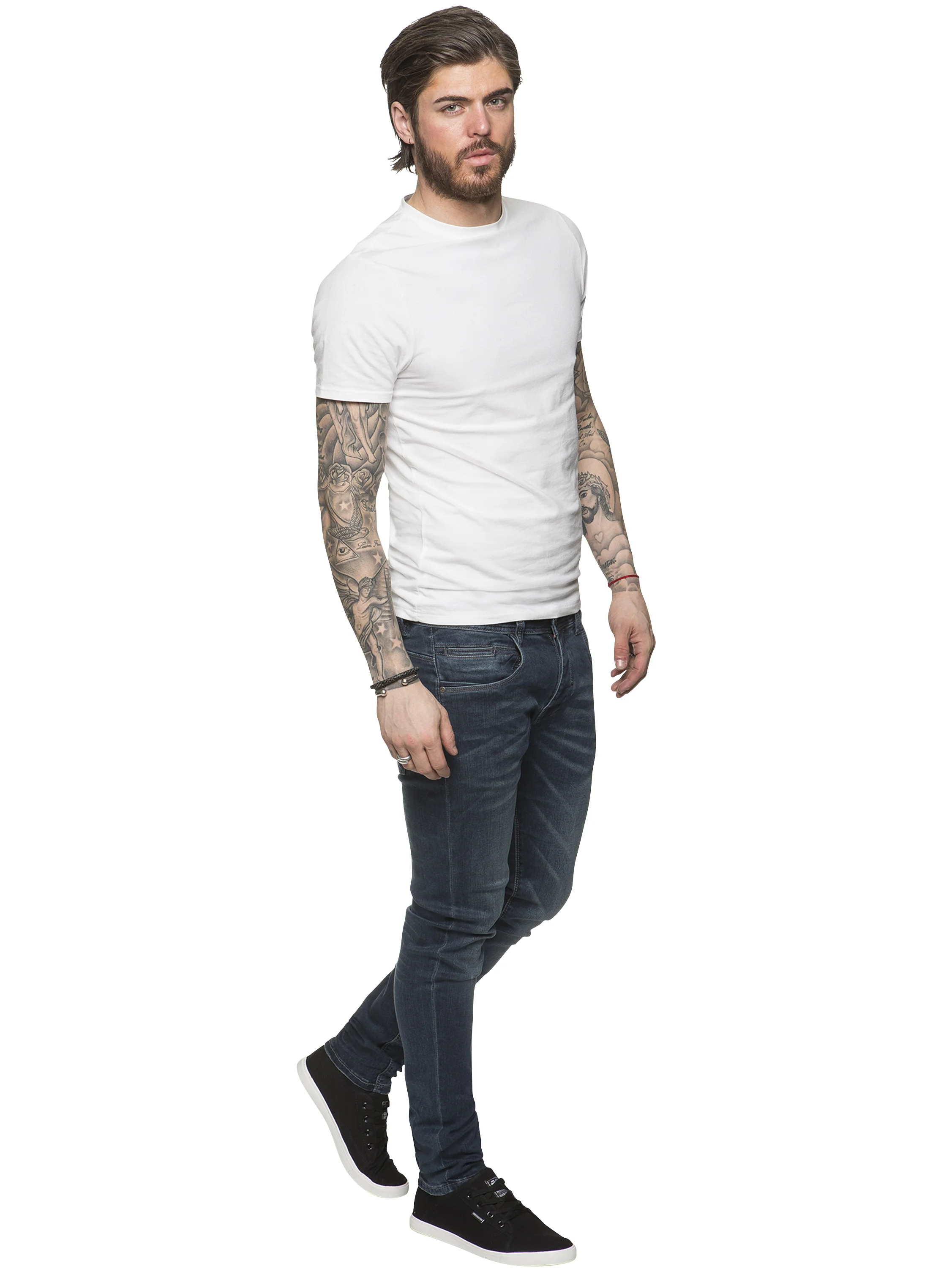 ETO | Designer Mens Reflex Super Skinny Denim Jeans - Image 4