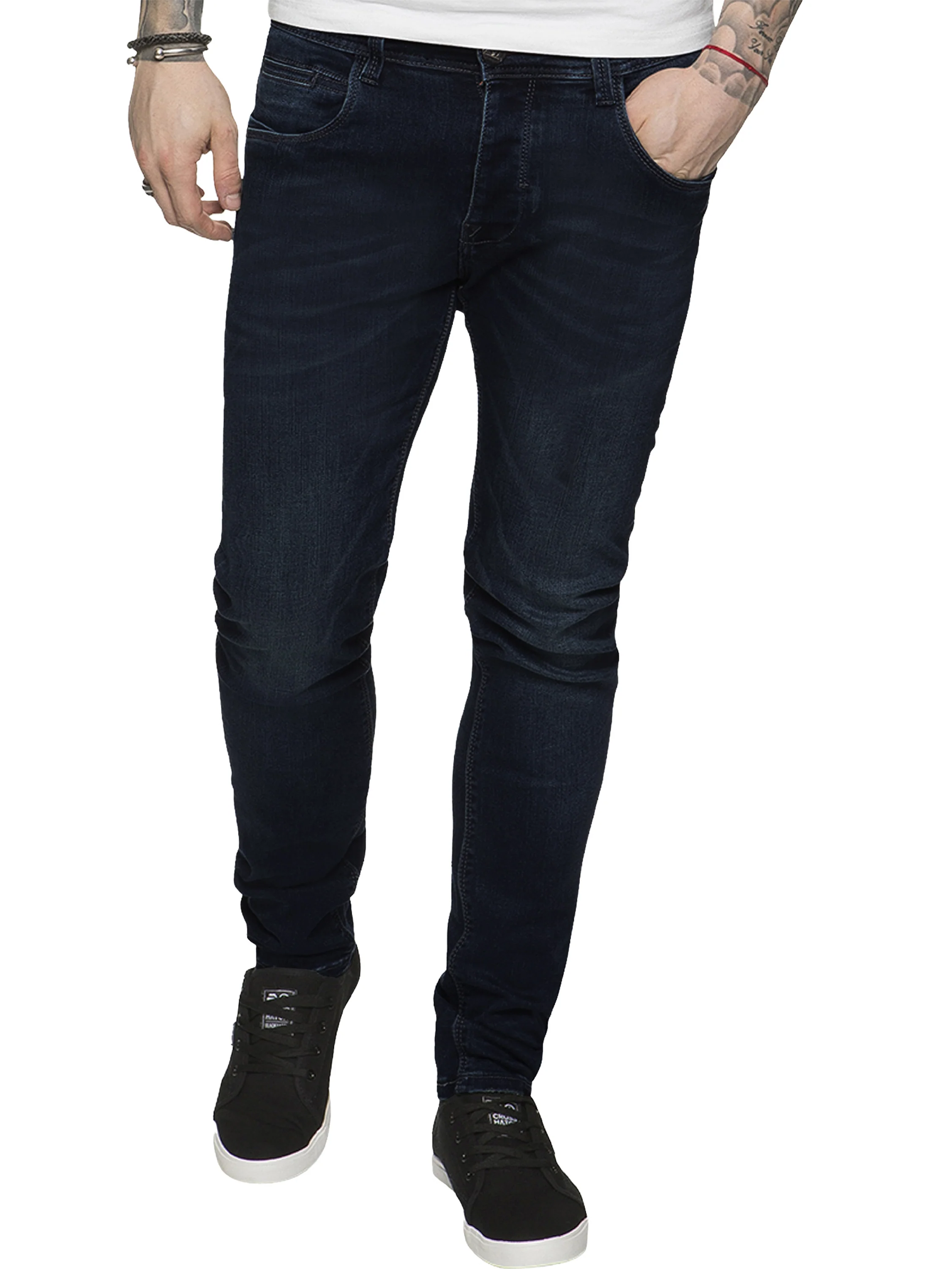 ETO | Designer Mens Reflex Super Skinny Denim Jeans - Image 8