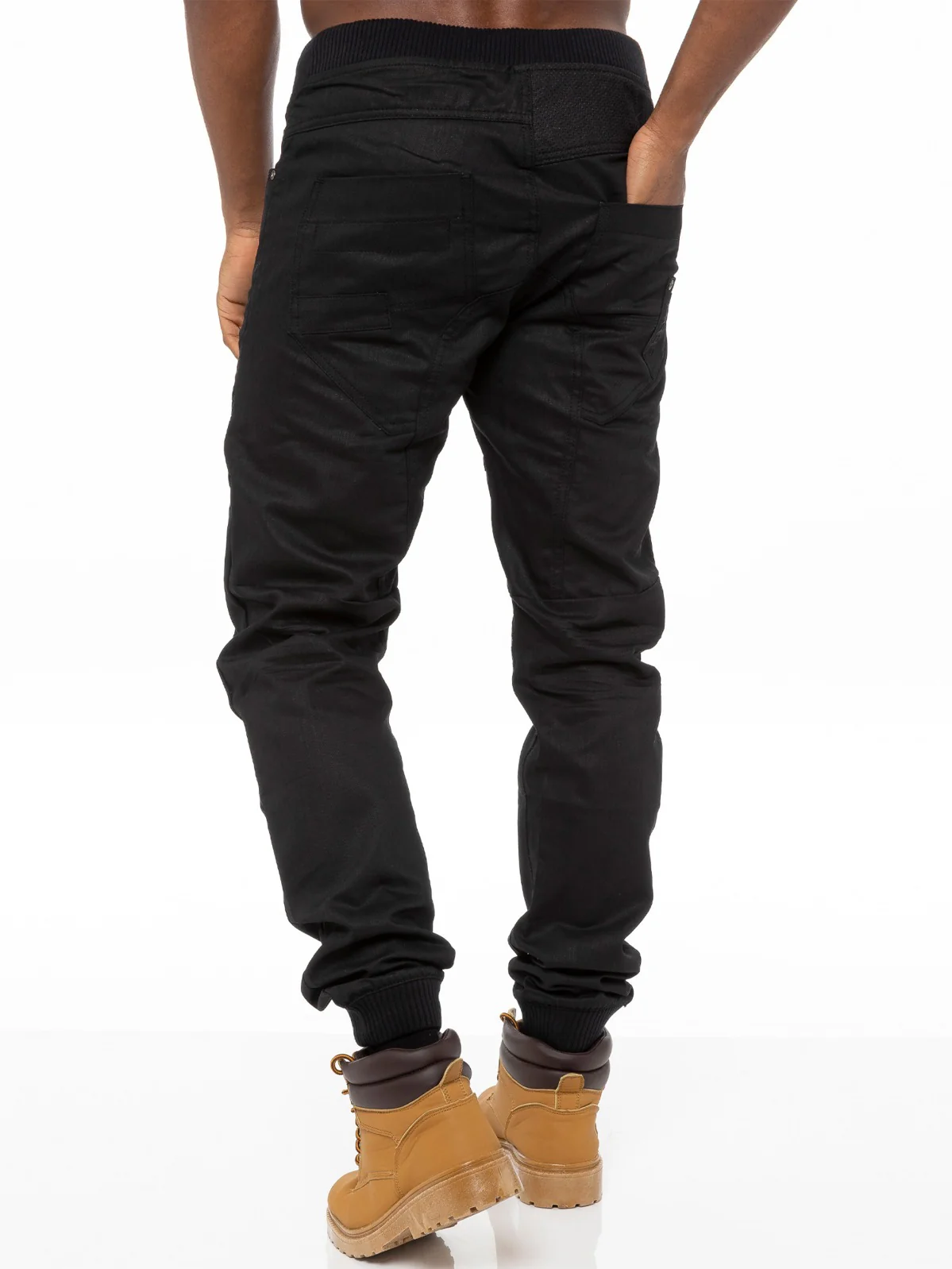 Mens Denim Cuffed Joggers Jeans | Enzo Designer Menswear - Image 13
