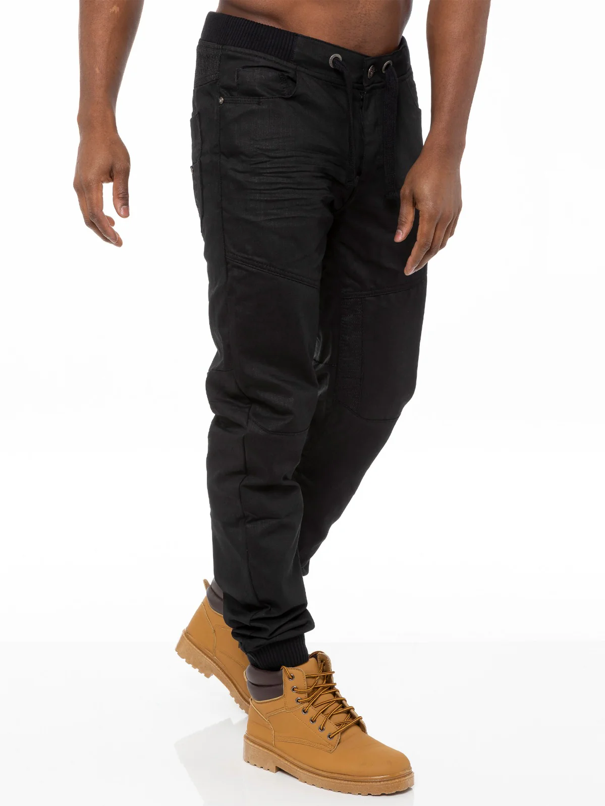 Mens Denim Cuffed Joggers Jeans | Enzo Designer Menswear - Image 14