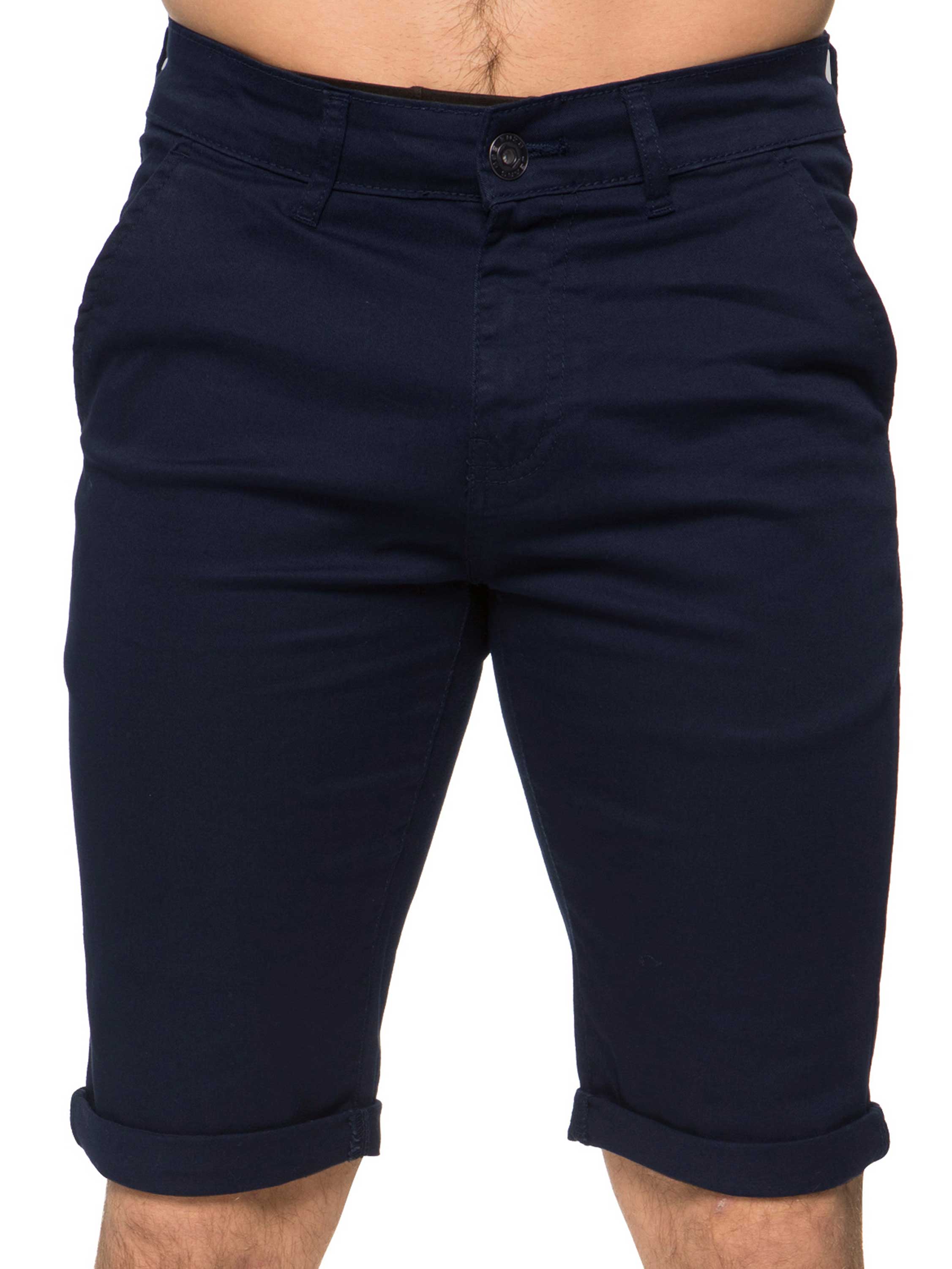 Mens Slim Fit Stretch Chino Shorts | Enzo Designer Menswear - Image 6