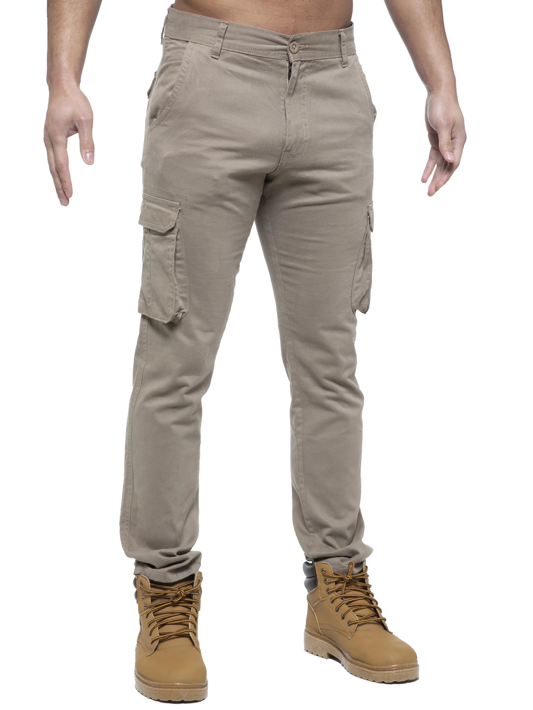 Enzo | Mens Cargo Straight Fit Jeans - Image 3