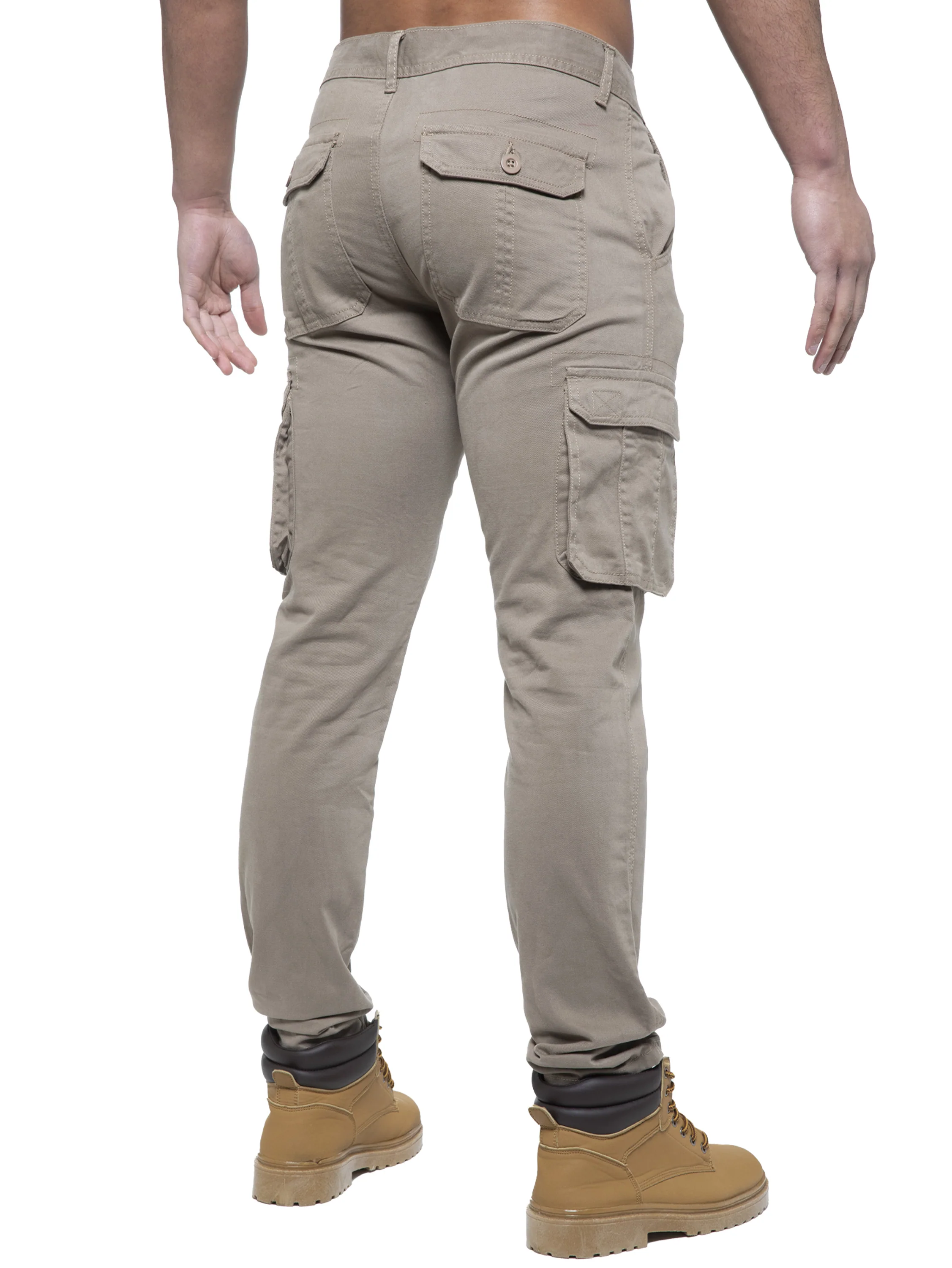 Enzo | Mens Cargo Straight Fit Jeans - Image 4