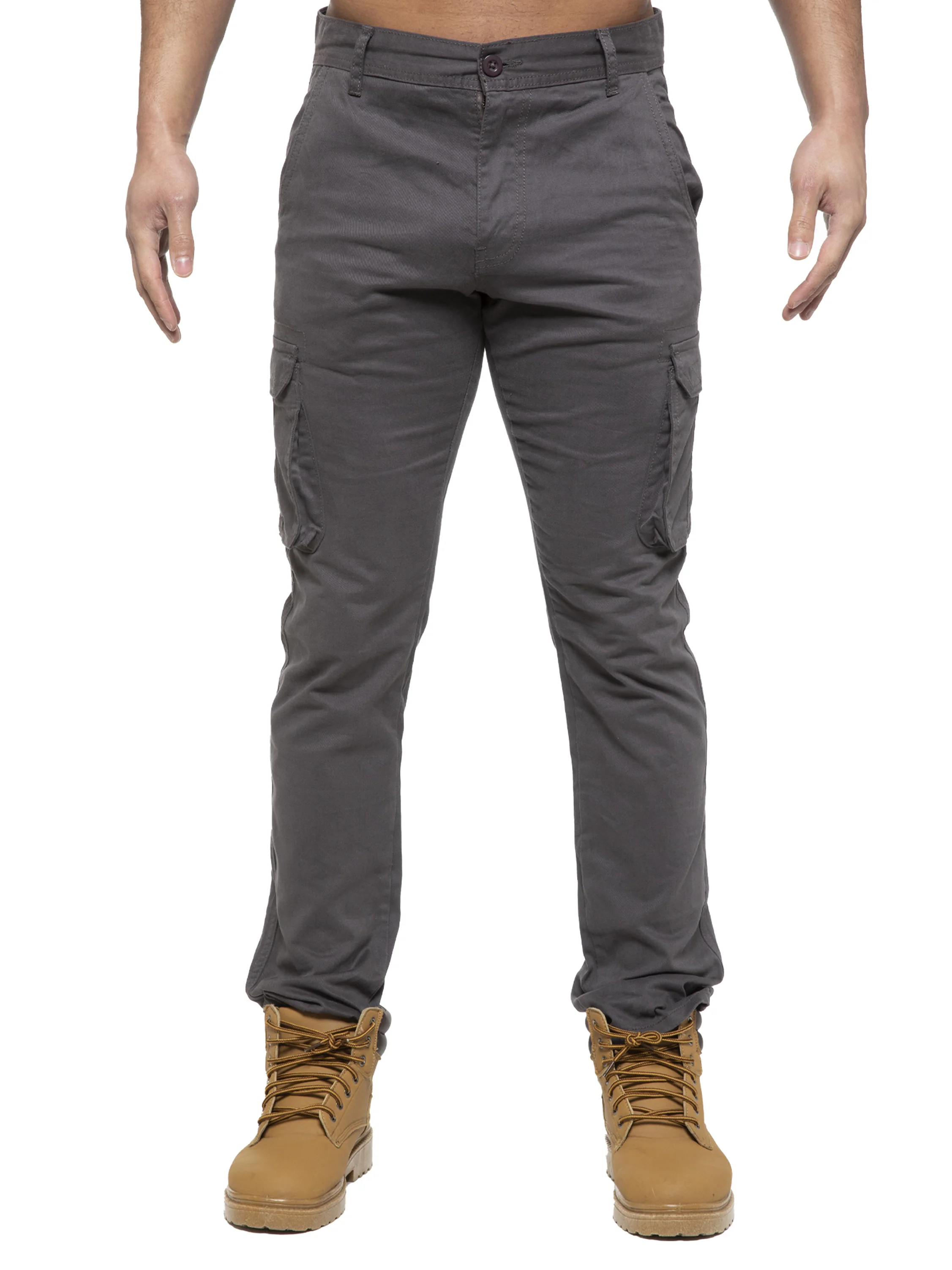 Enzo | Mens Cargo Straight Fit Jeans - Image 8
