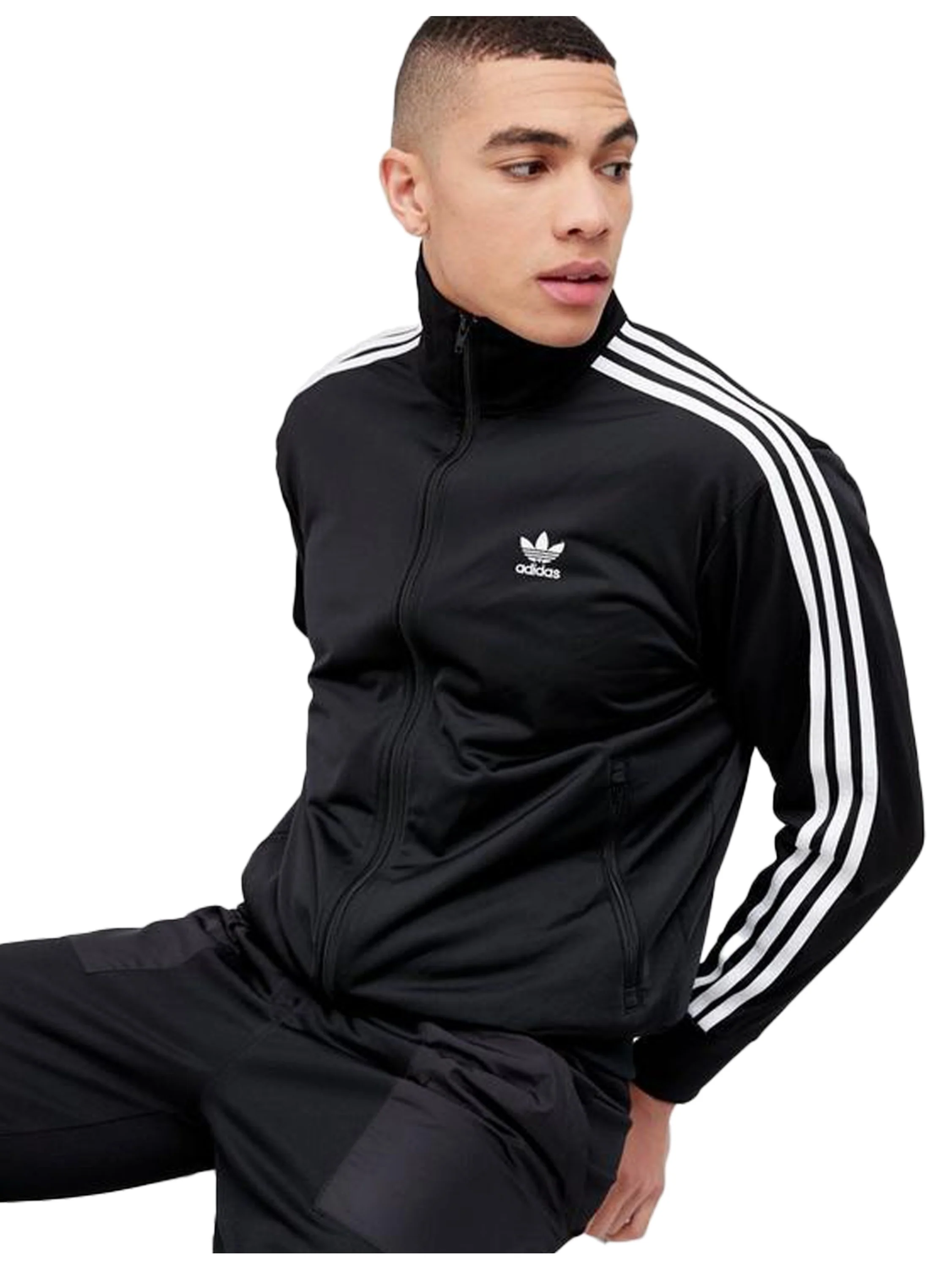 Adidas | Mens Firebird 3 Strips Zip Up Full Tracksuit - Image 4
