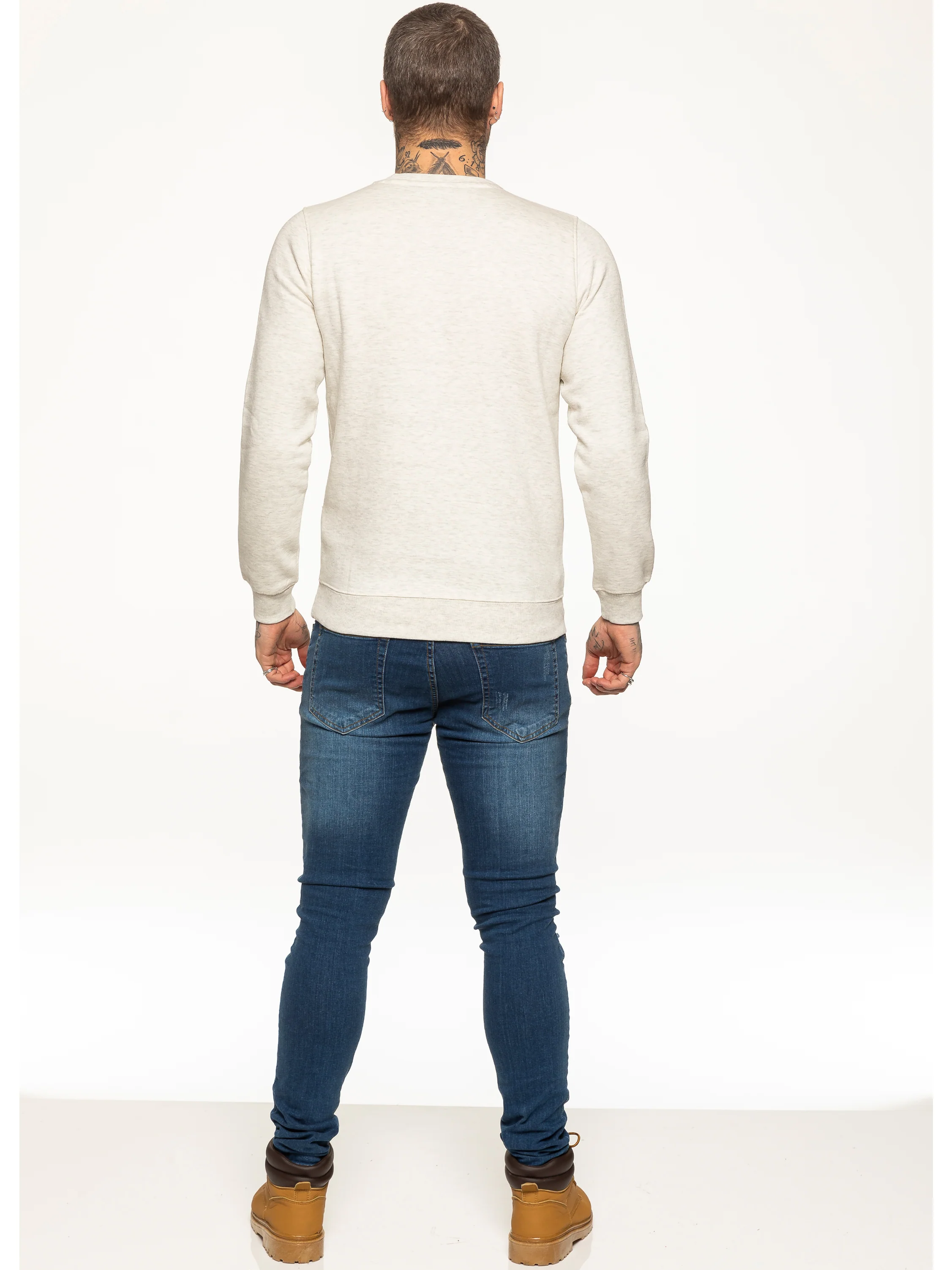 BBH Mens Plain Sweatshirt Crew Neck Jersey Fleece | Bound By Honour - Image 15