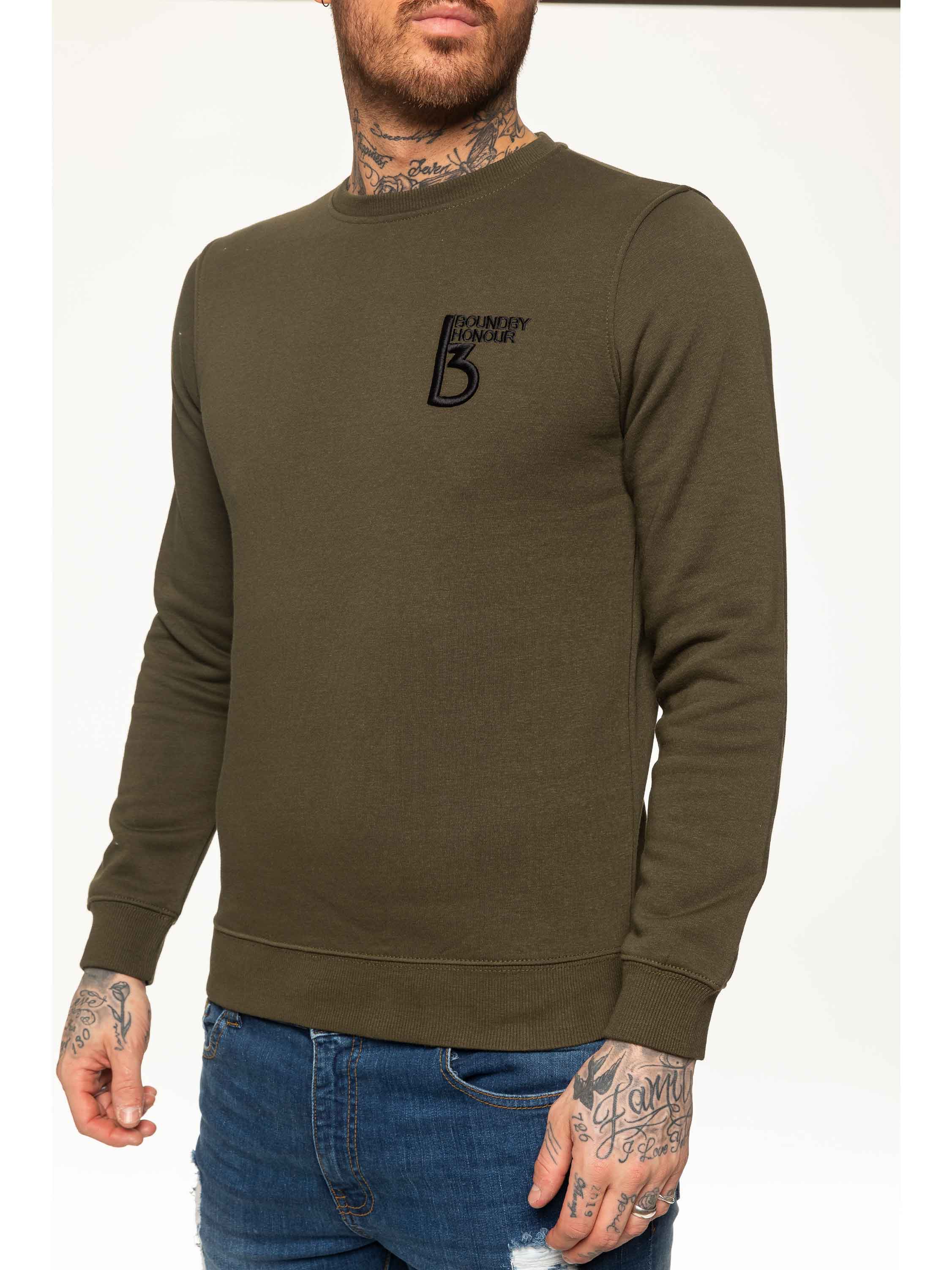 BBH Mens Plain Sweatshirt Crew Neck Jersey Fleece | Bound By Honour - Image 4