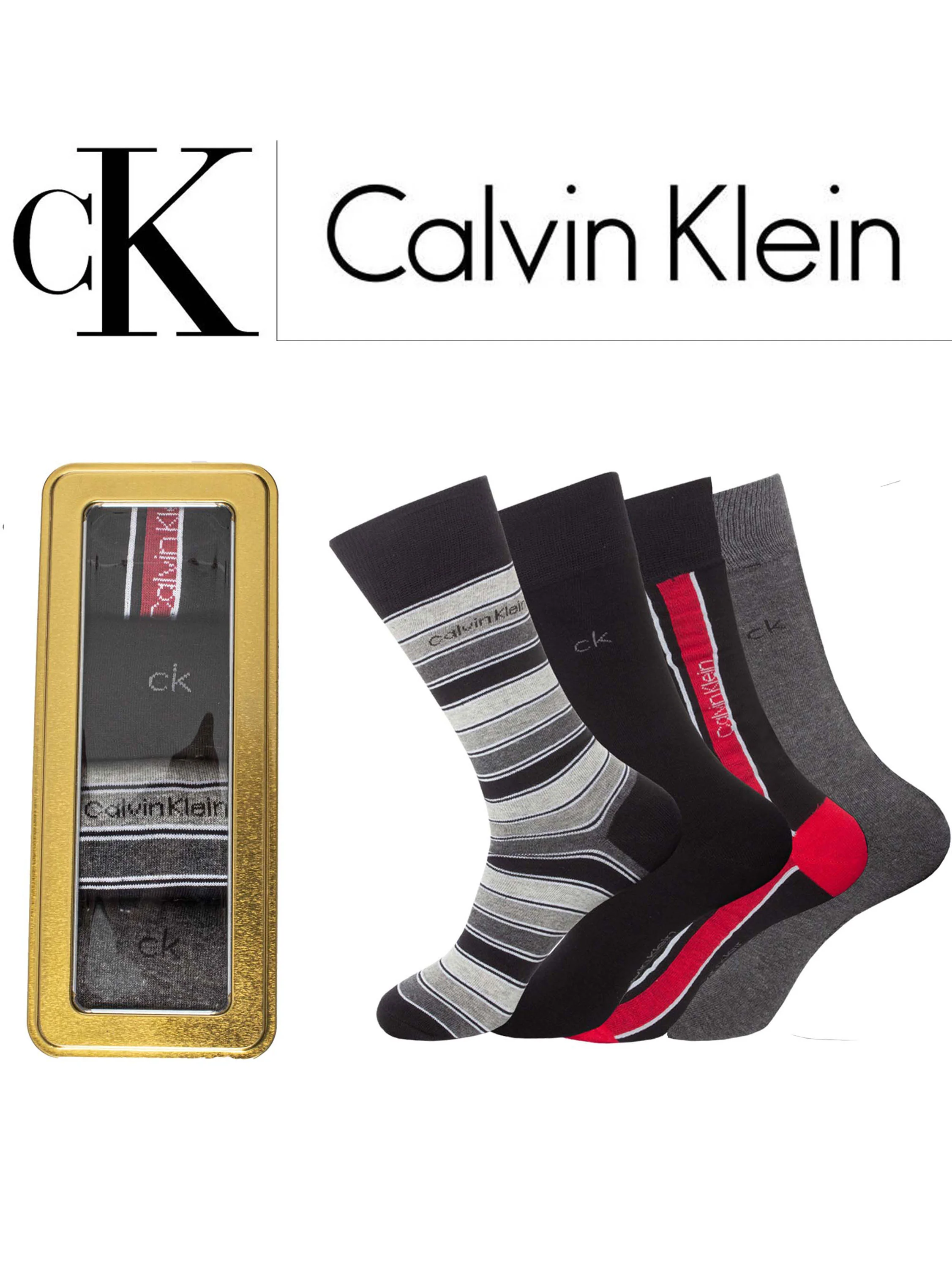 Calvin Klein | Mens Casual Designer Socks 4 Pack Gift Set - Image 9