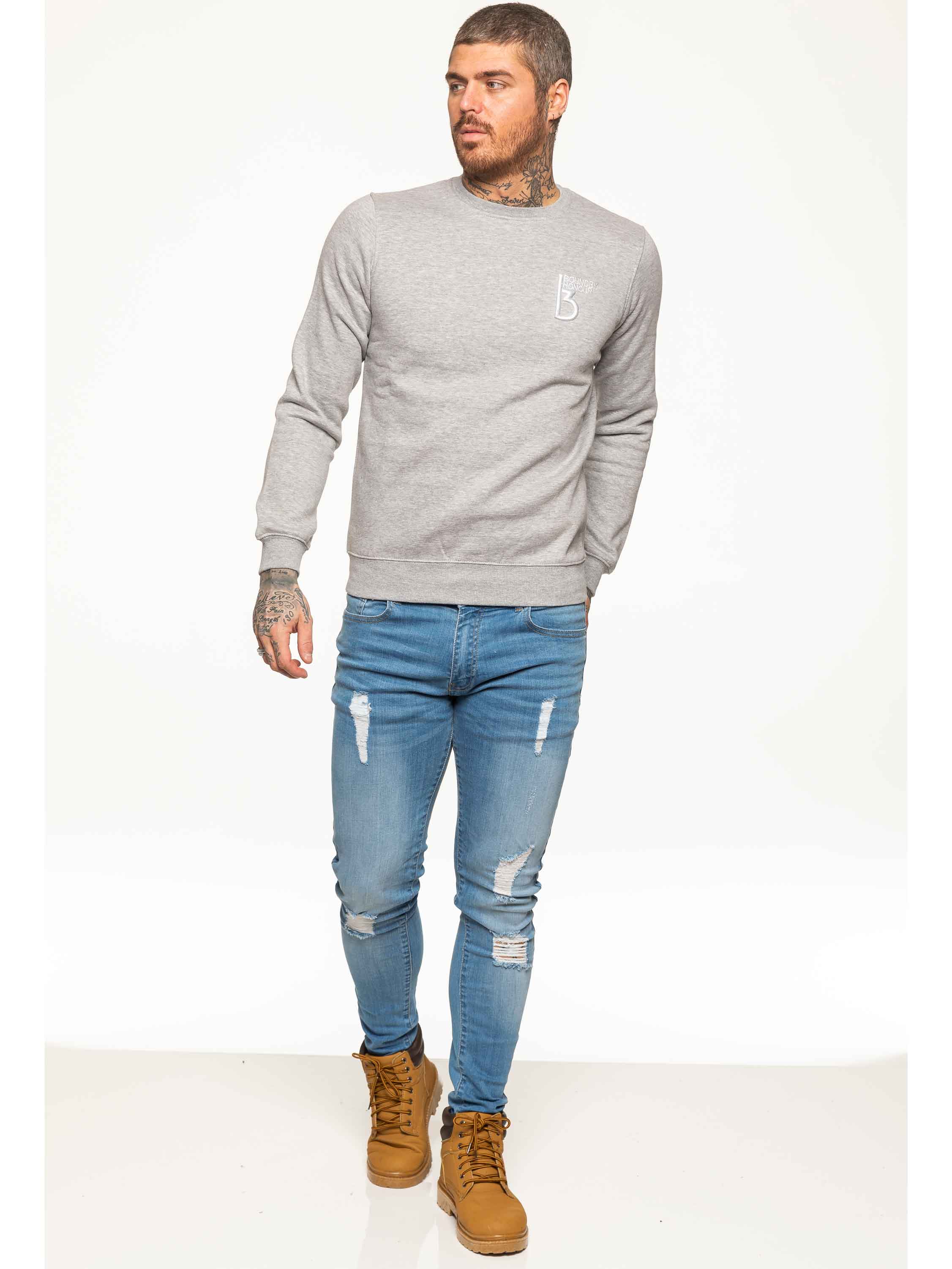 BBH Mens Plain Sweatshirt Crew Neck Jersey Fleece  | Bound By Honour - Image 12