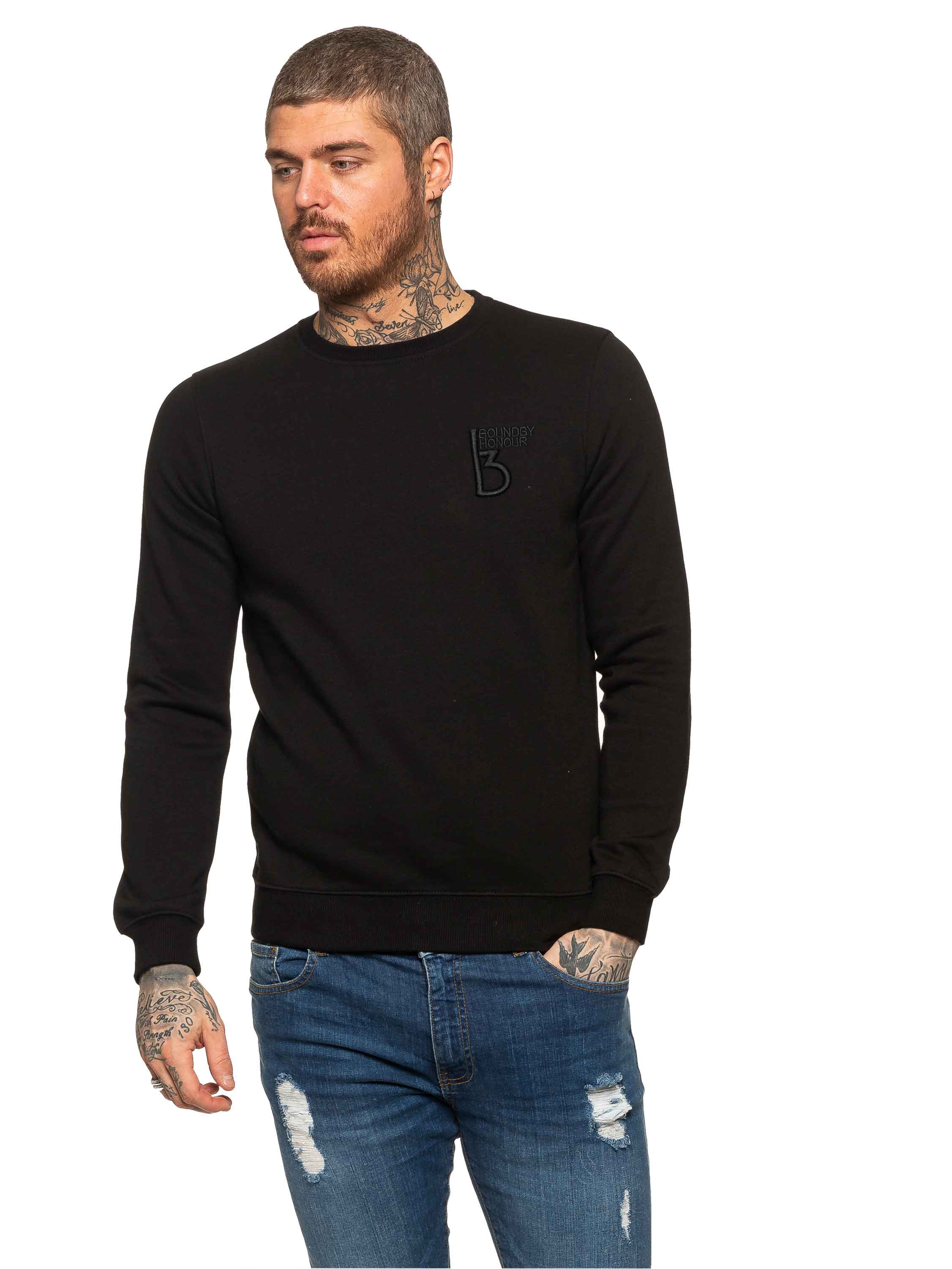 BBH Mens Plain Sweatshirt Crew Neck Jersey Fleece  | Bound By Honour - Image 4