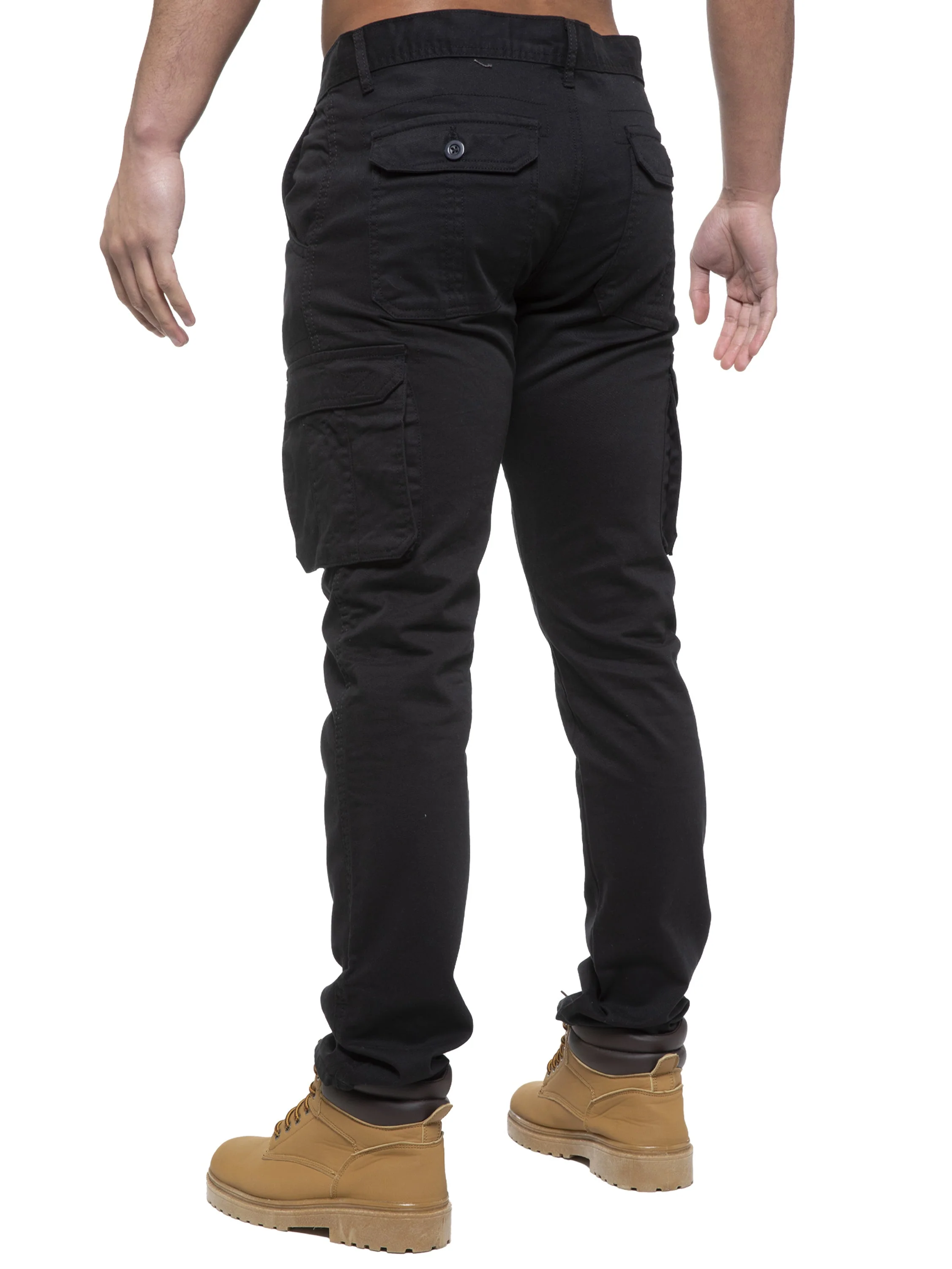 Enzo | Mens Cargo Straight Fit Jeans - Image 11