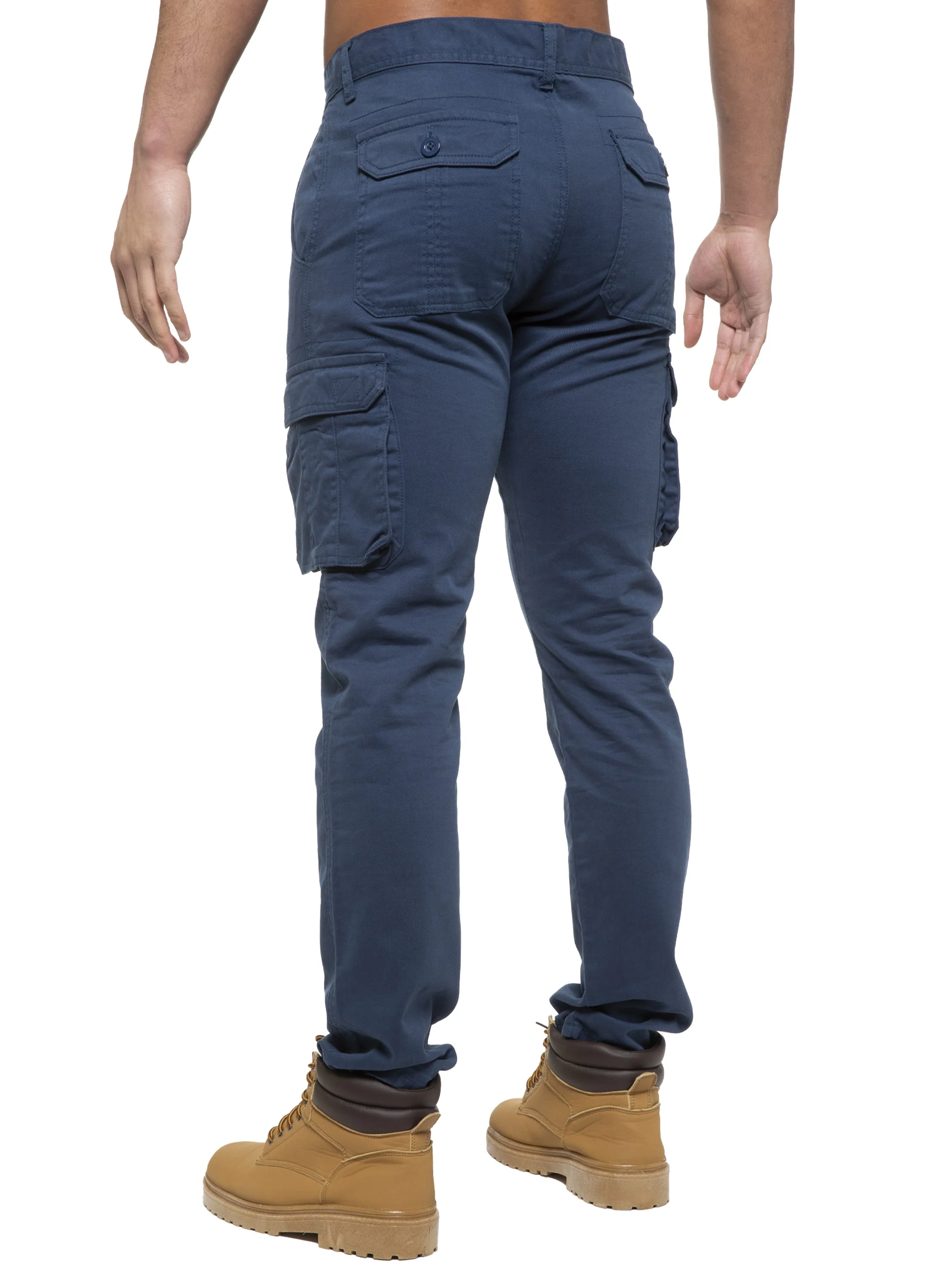 Enzo | Mens Cargo Straight Fit Jeans - Image 5