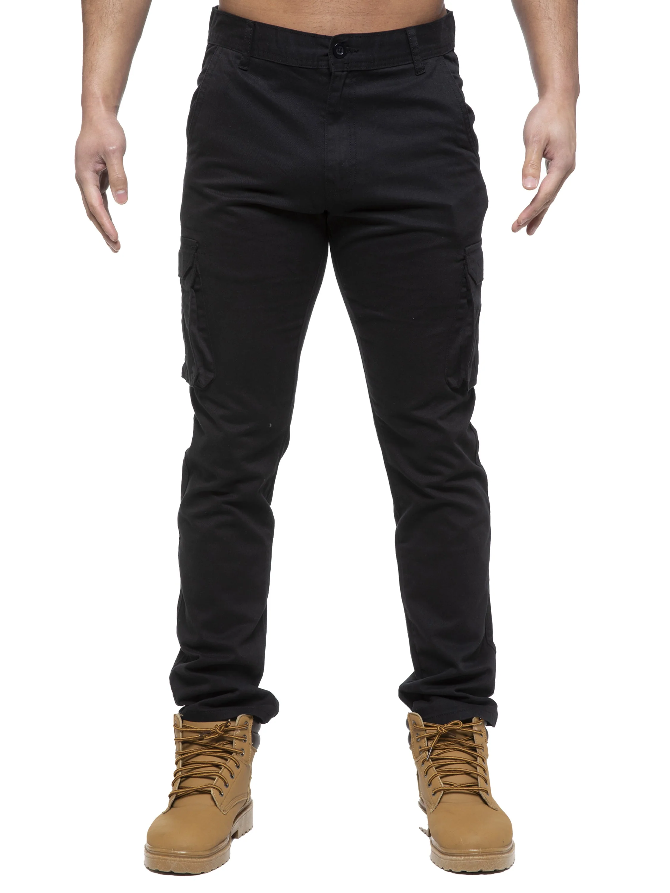 Enzo | Mens Cargo Straight Fit Jeans - Image 8