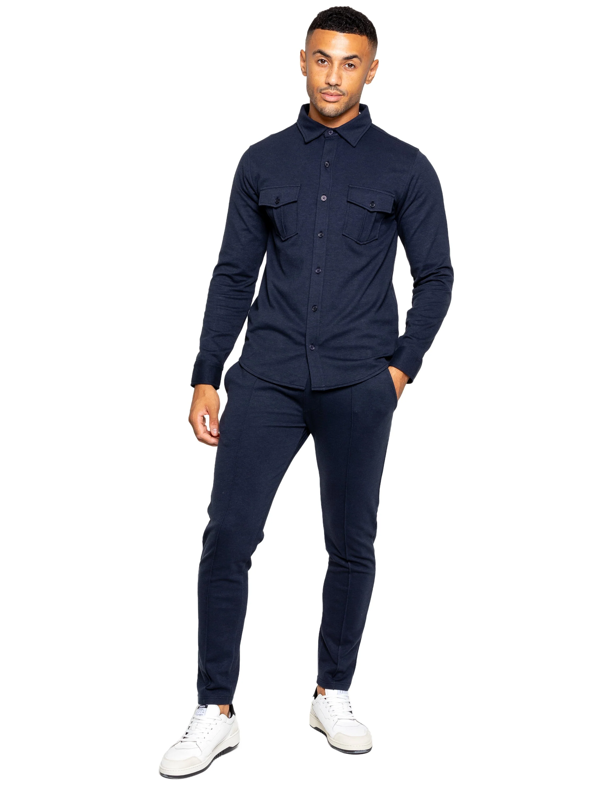 Enzo | Mens Overshirt Tracksuit Set - Image 12