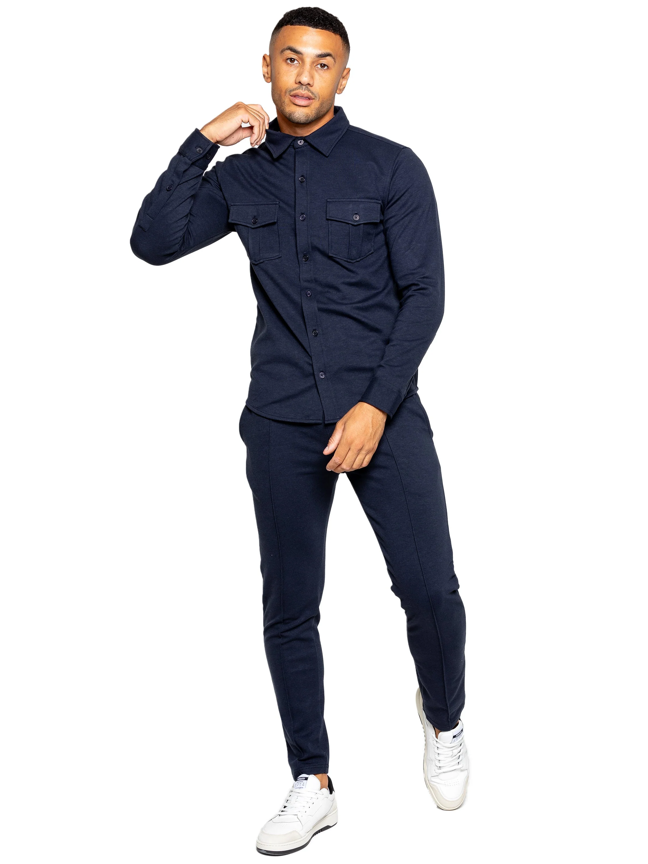 Enzo | Mens Overshirt Tracksuit Set - Image 13