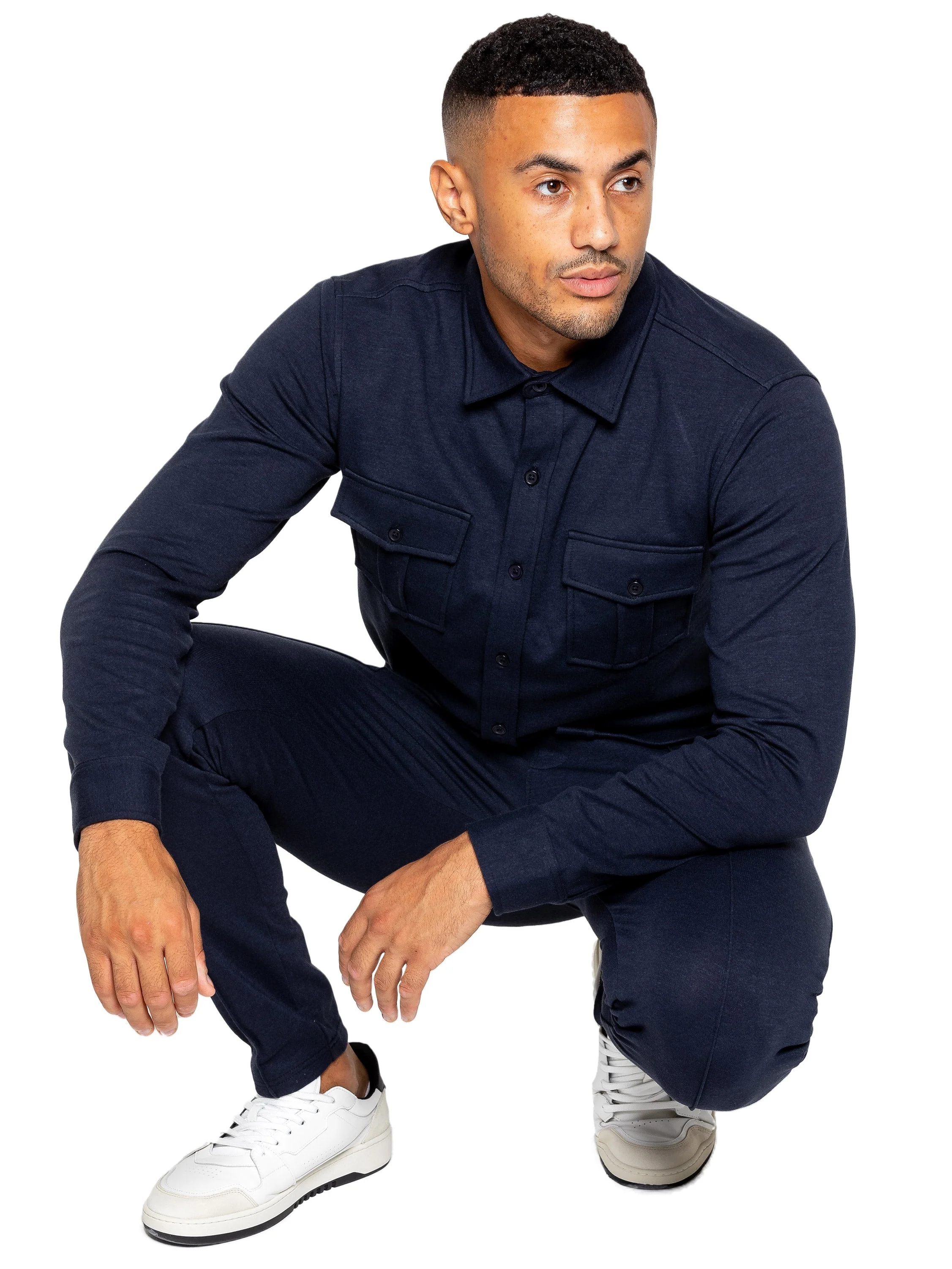 Enzo | Mens Overshirt Tracksuit Set - Image 19
