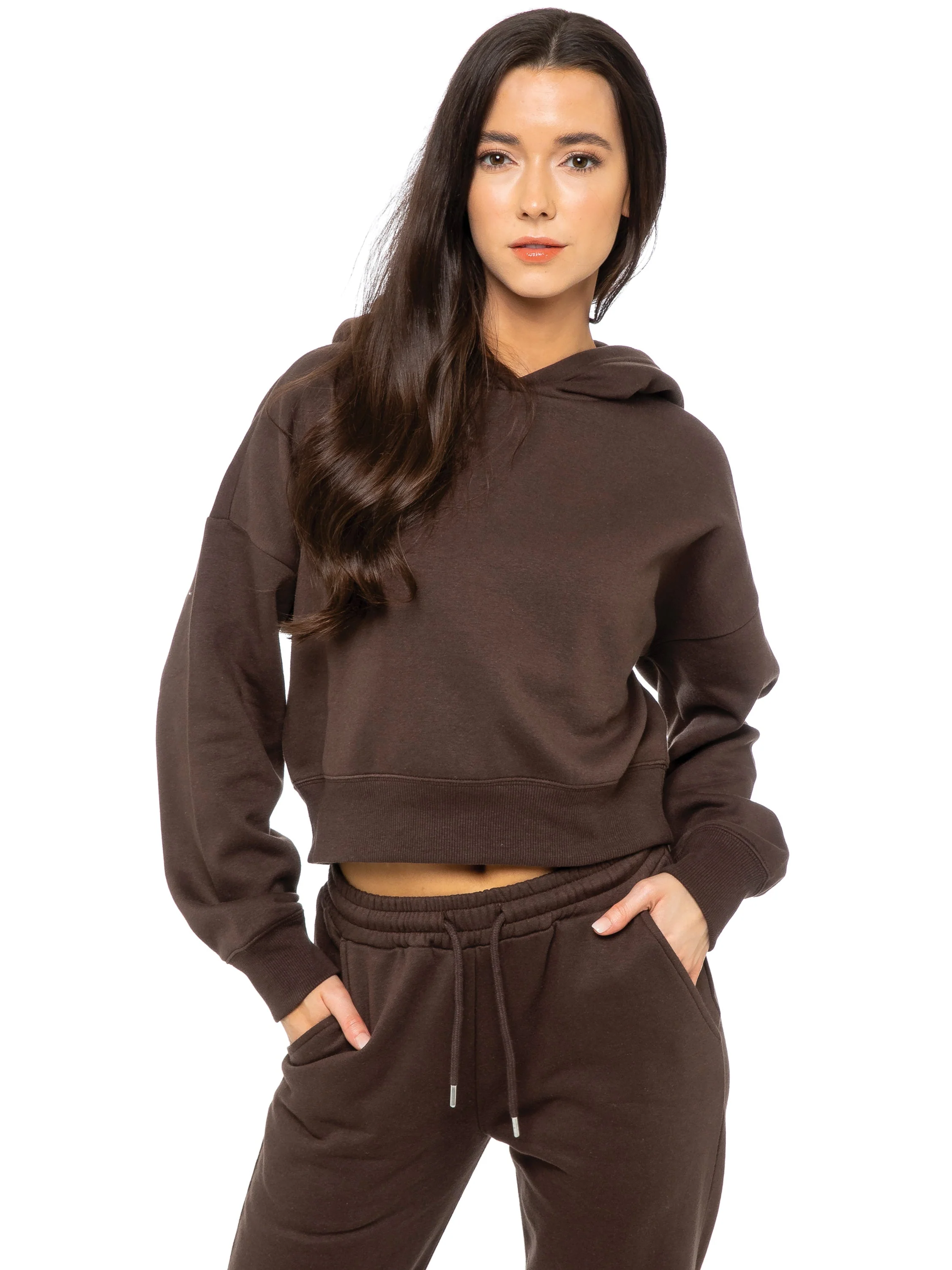Enzo | Womens Cropped Hoodie Tracksuit - Image 3