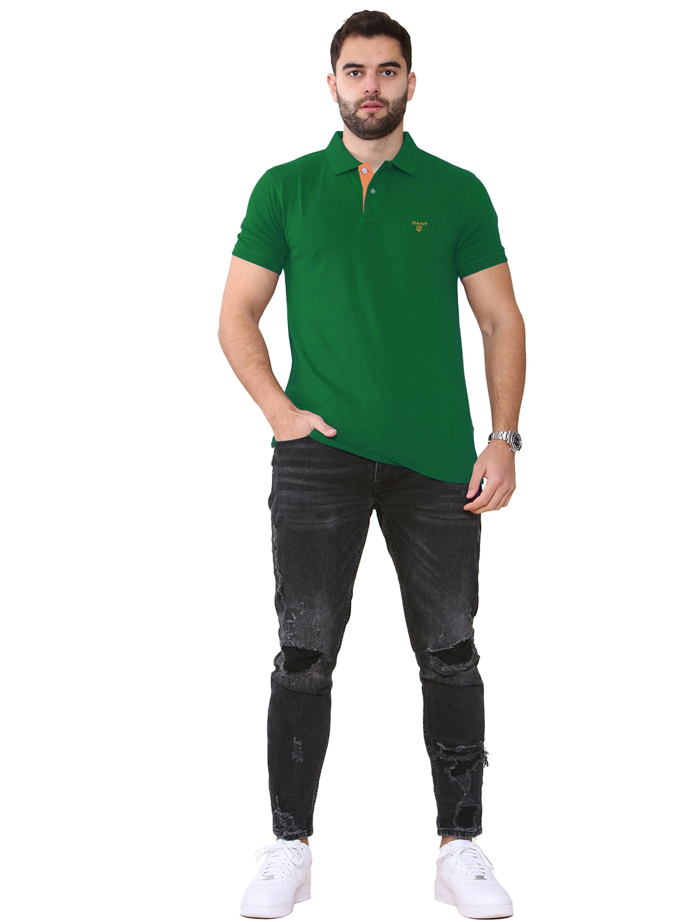 Gant | Mens Contrast Collar Polo Shirt - Image 4