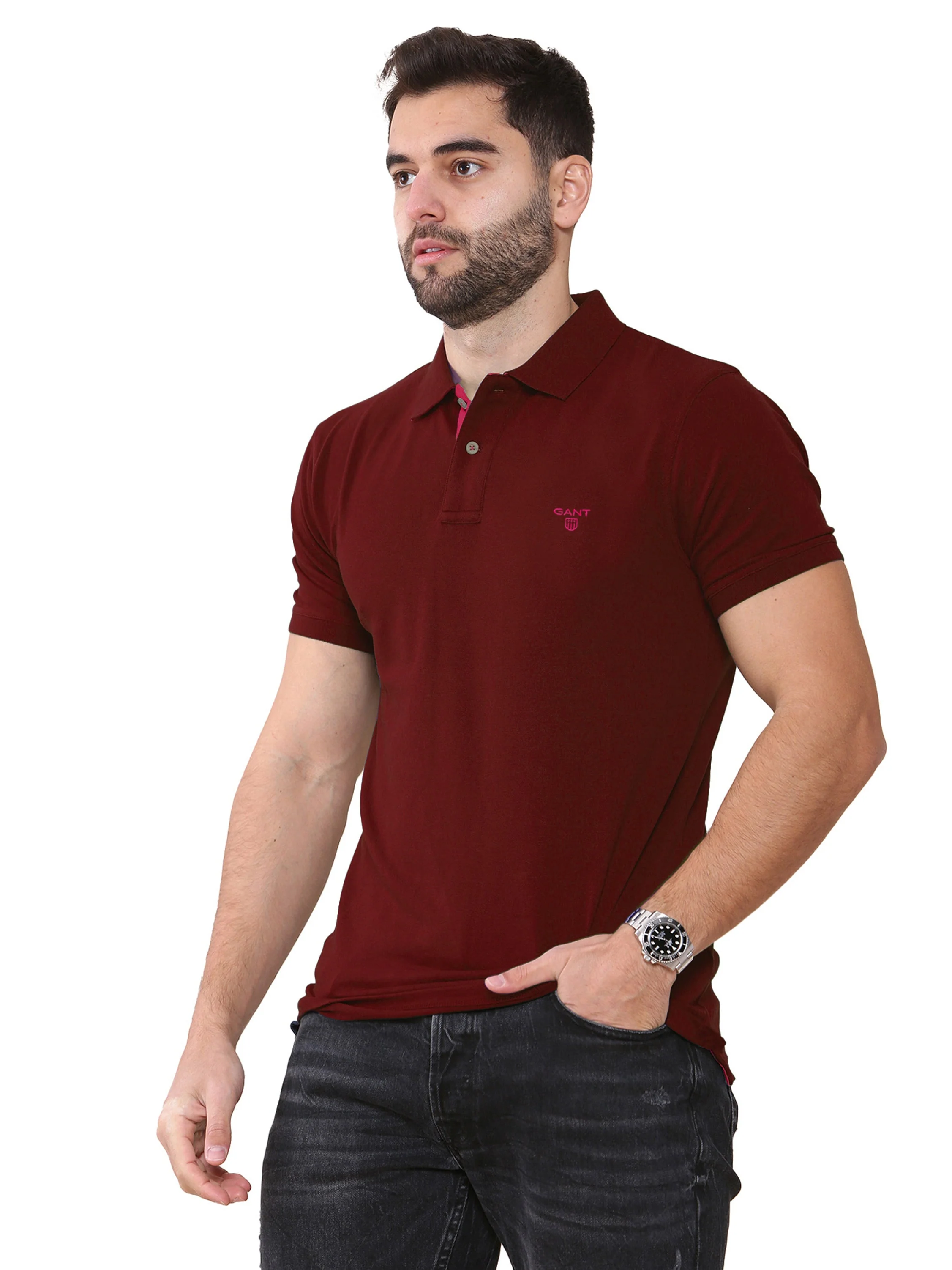Gant | Mens Contrast Collar Polo Shirt - Image 5