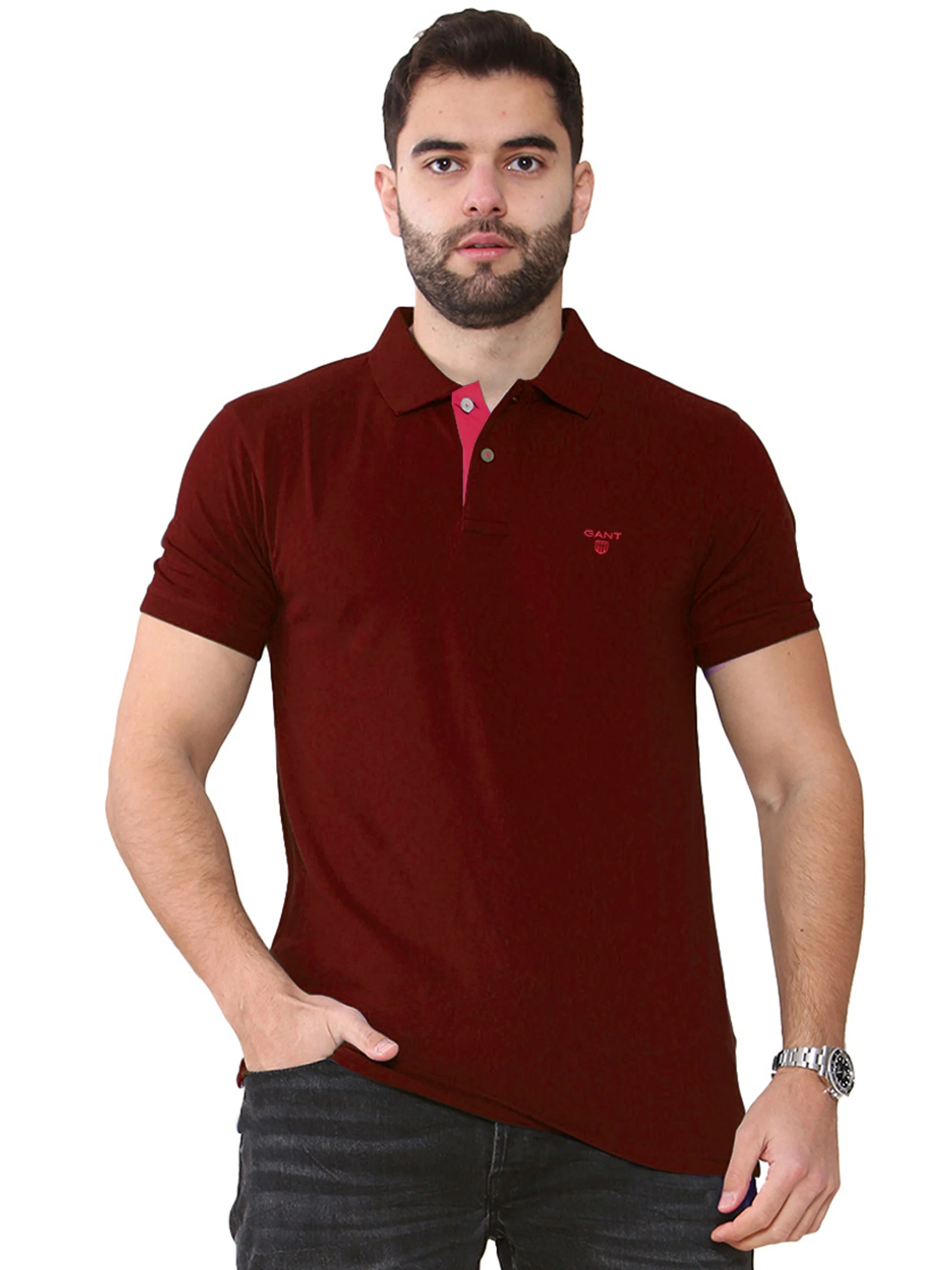 Gant | Mens Contrast Collar Polo Shirt - Image 6