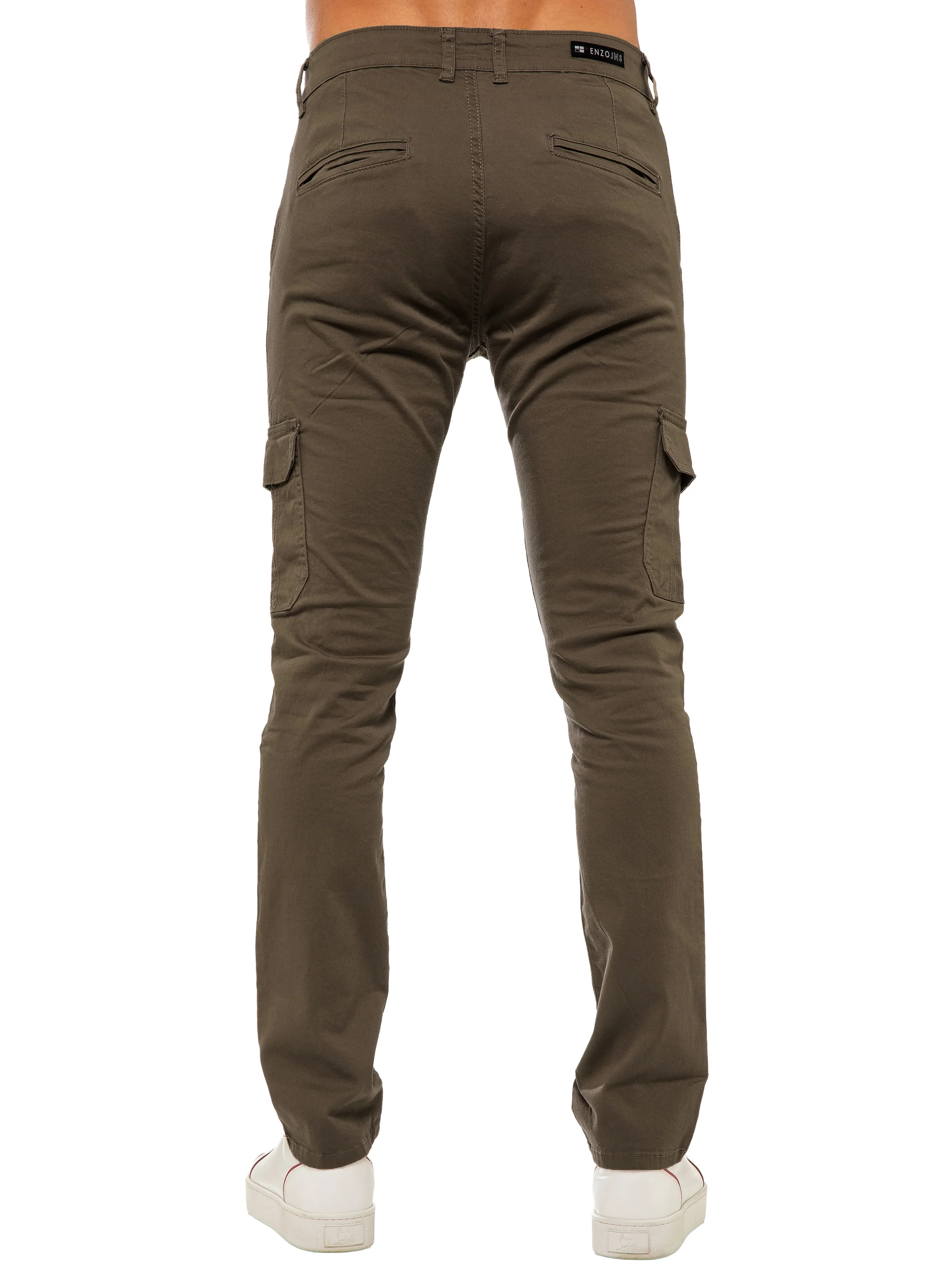 Mens Cargo Combat Slim Fit Trousers | Enzo Designer Menswear - Image 21