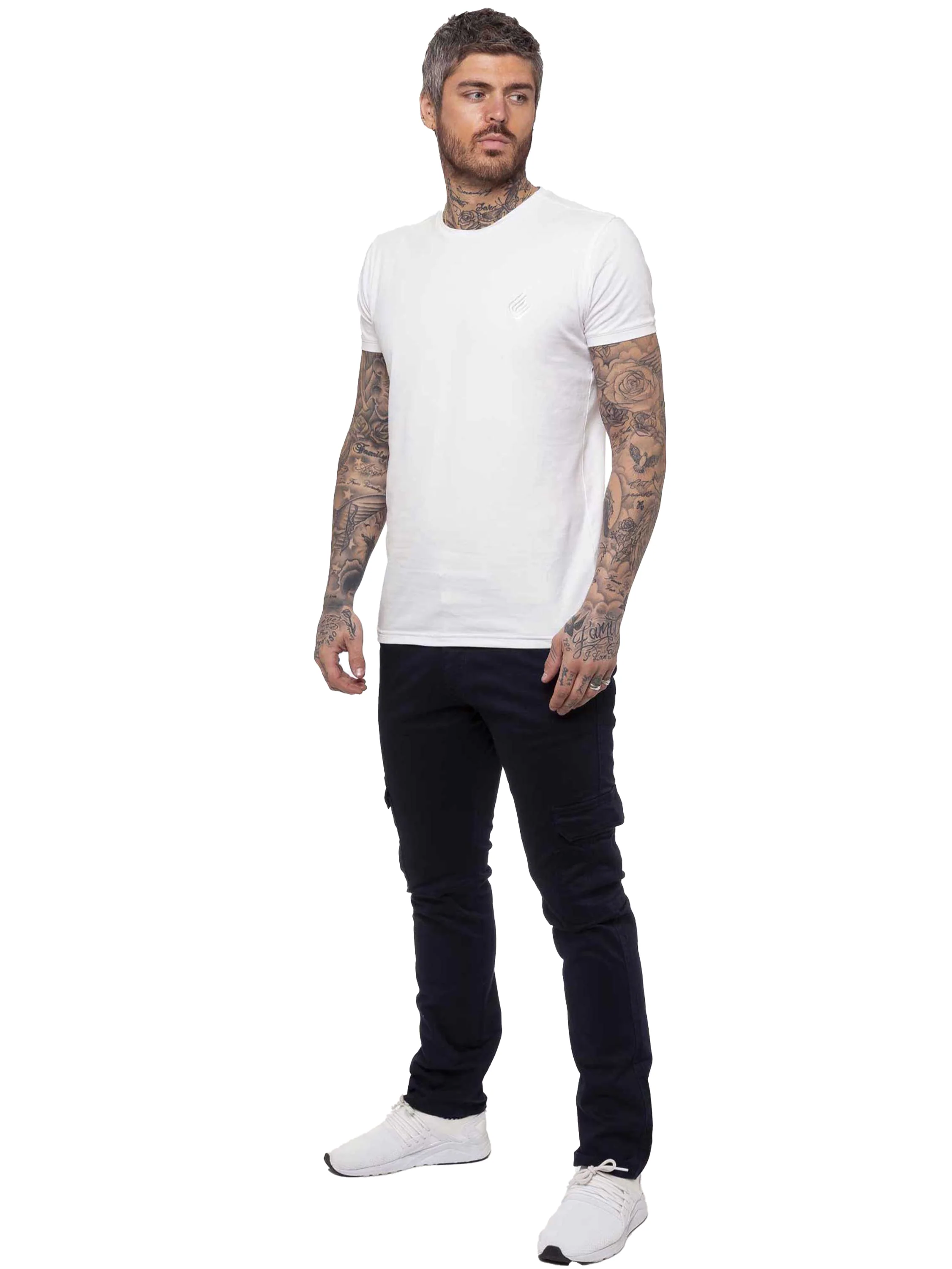 Mens Cargo Combat Slim Fit Trousers | Enzo Designer Menswear - Image 3