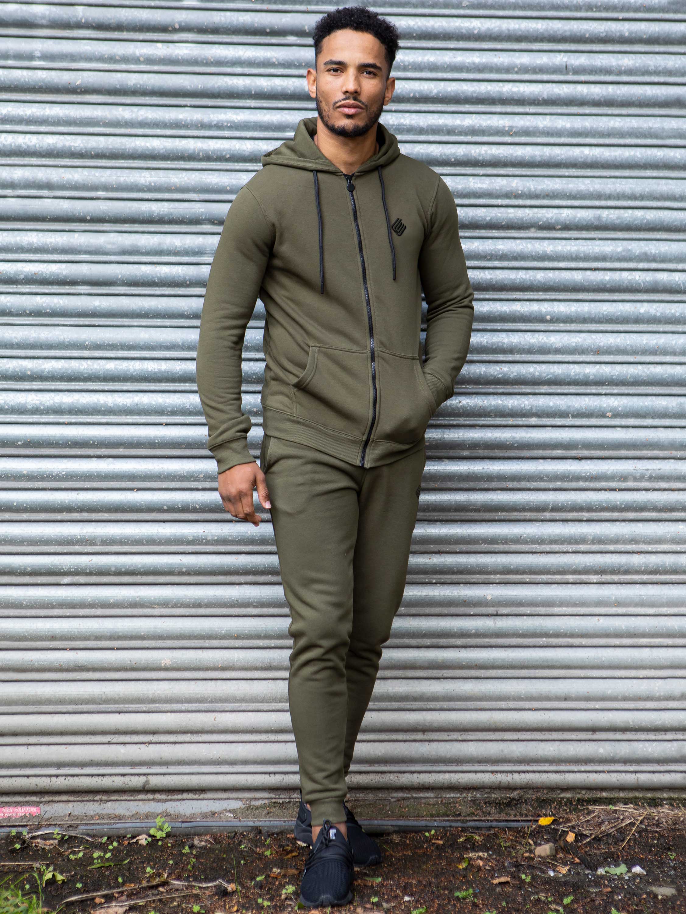 Mens Zip Up Hooded Fleece Tracksuit Top | Enzo Designer Menswear - Image 3