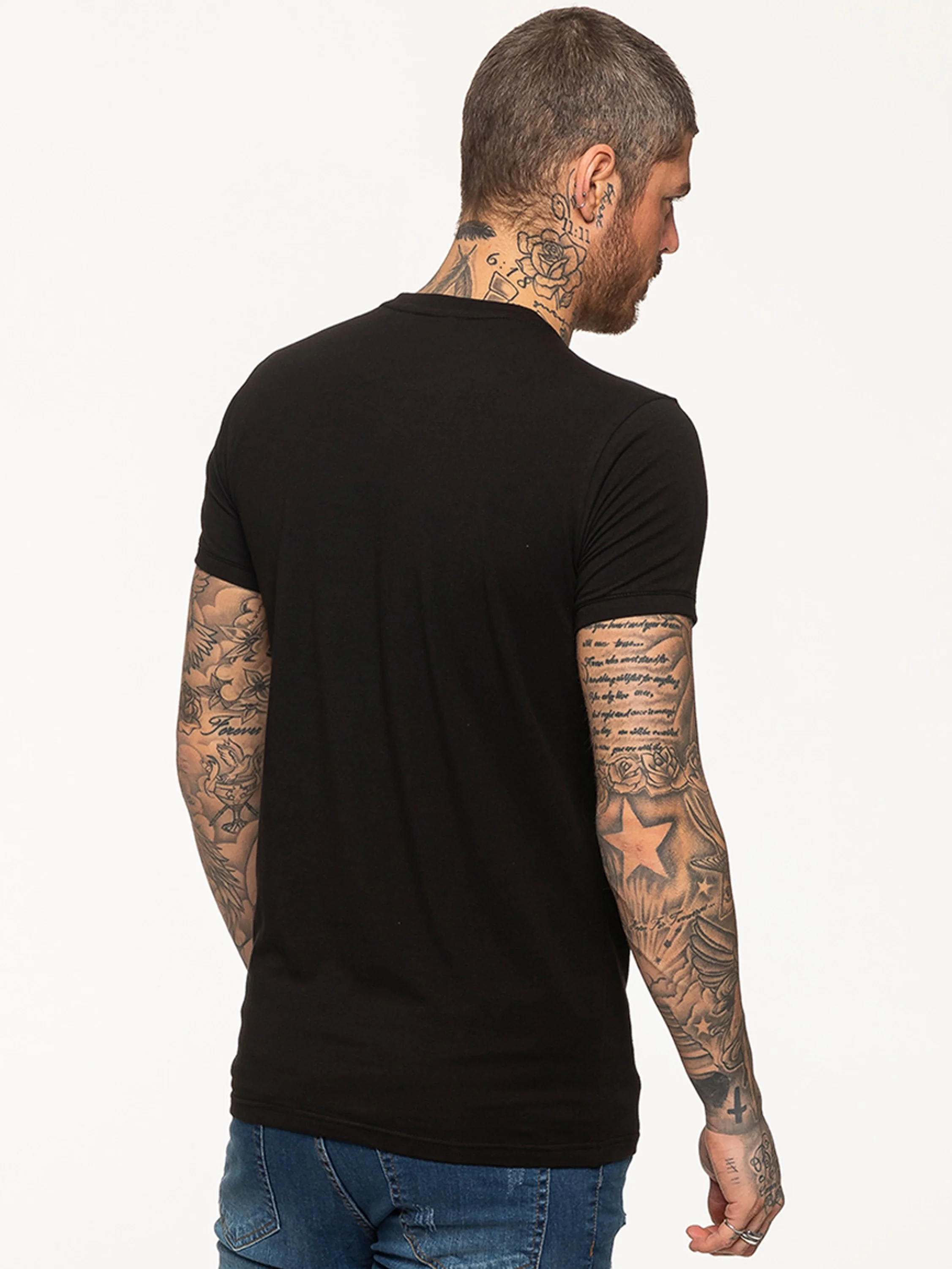 Enzo Mens Slim Fit Stretch Muscle T-Shirt - Image 12