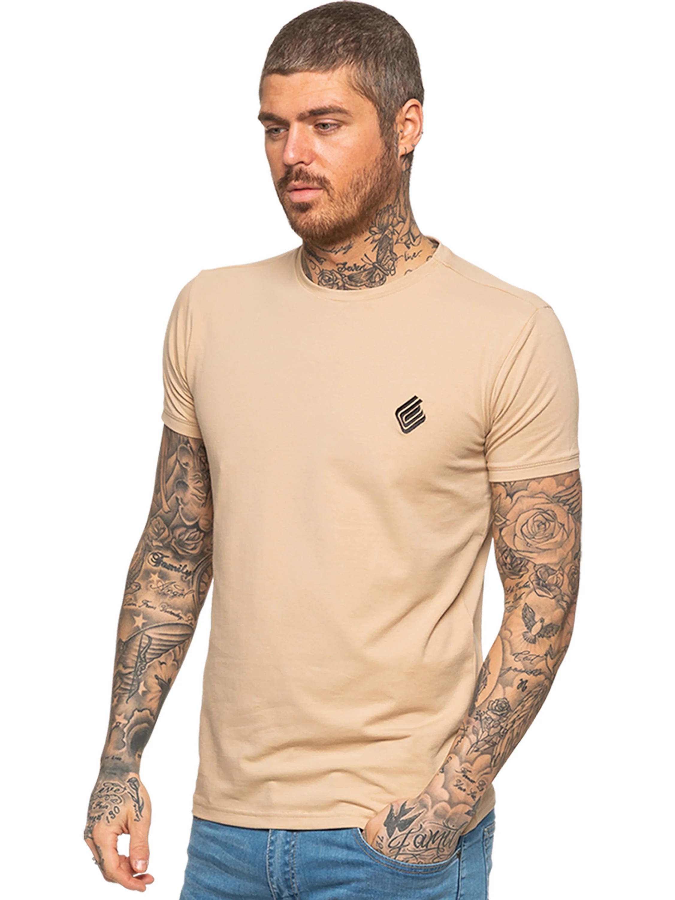 Enzo Mens Slim Fit Stretch Muscle T-Shirt - Image 14