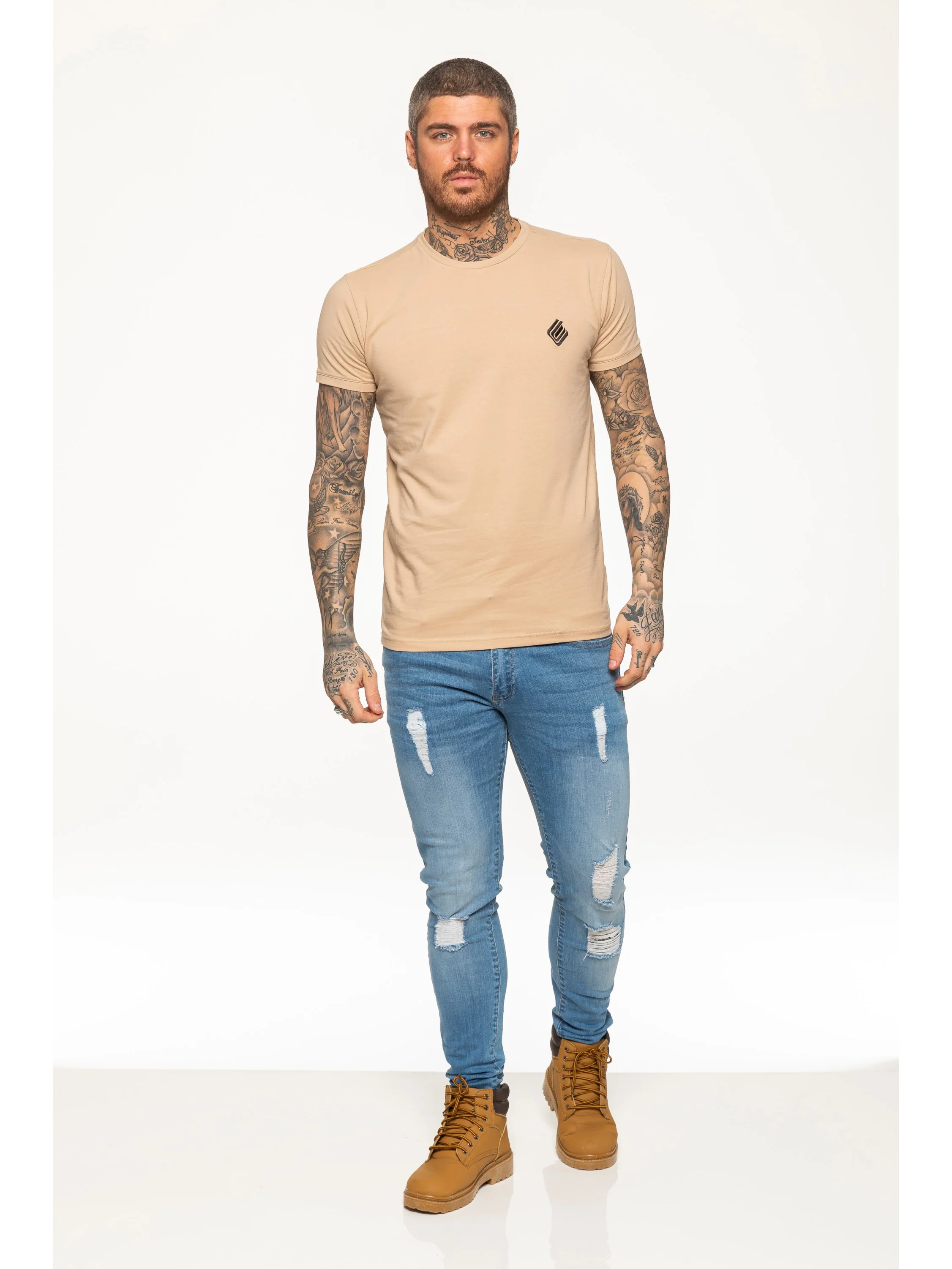 Enzo Mens Slim Fit Stretch Muscle T-Shirt - Image 15