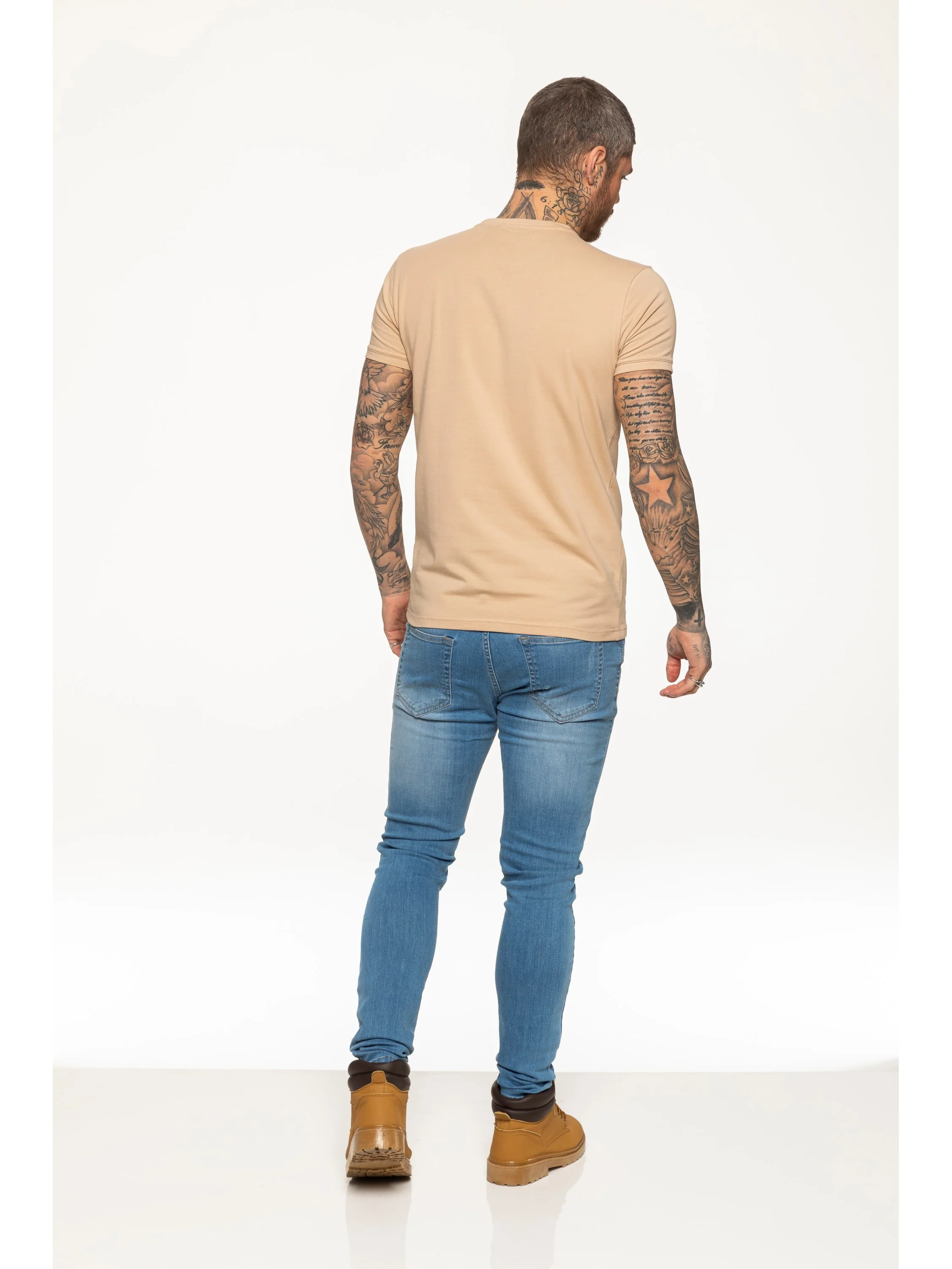 Enzo Mens Slim Fit Stretch Muscle T-Shirt - Image 16