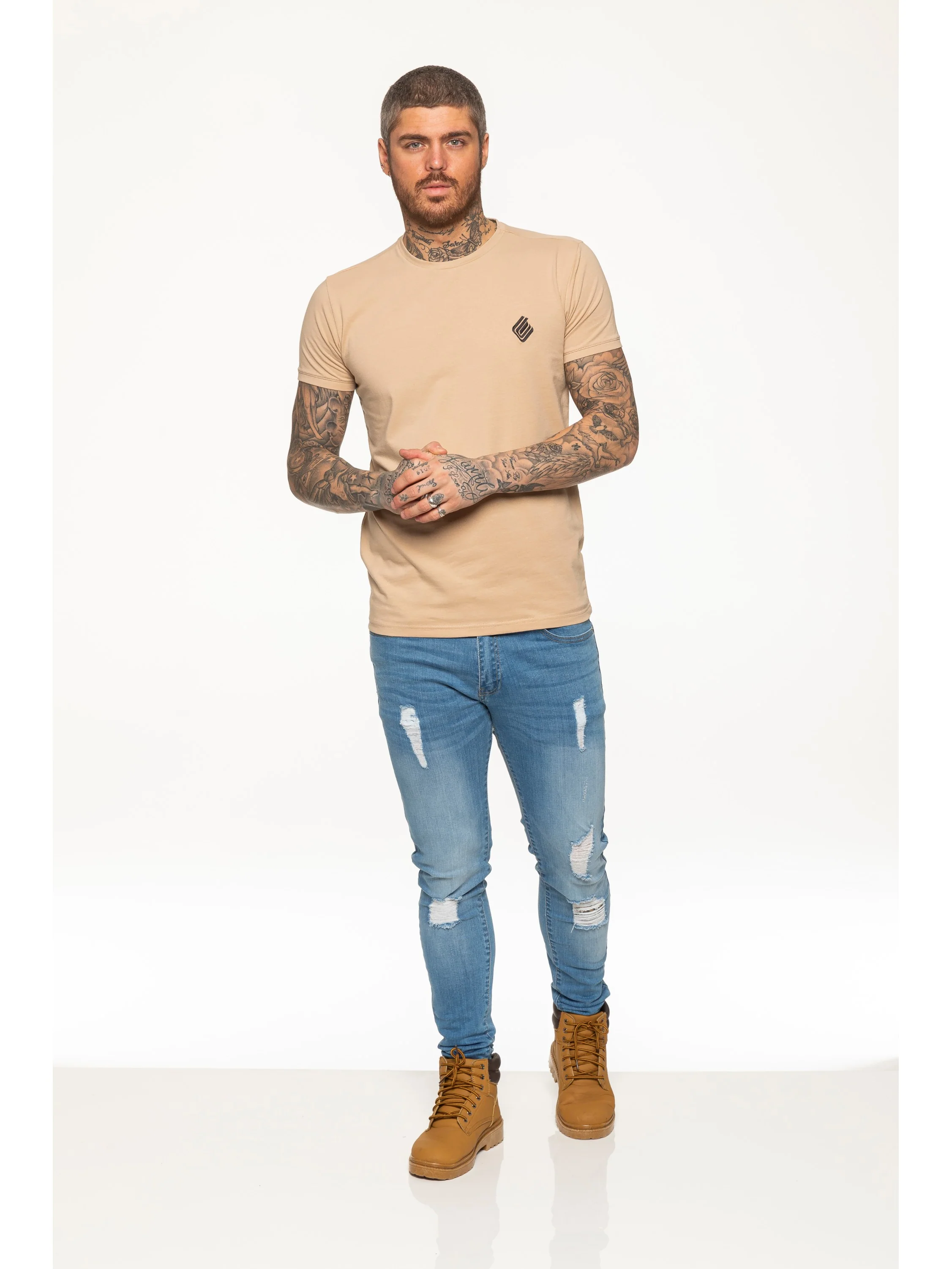 Enzo Mens Slim Fit Stretch Muscle T-Shirt - Image 17