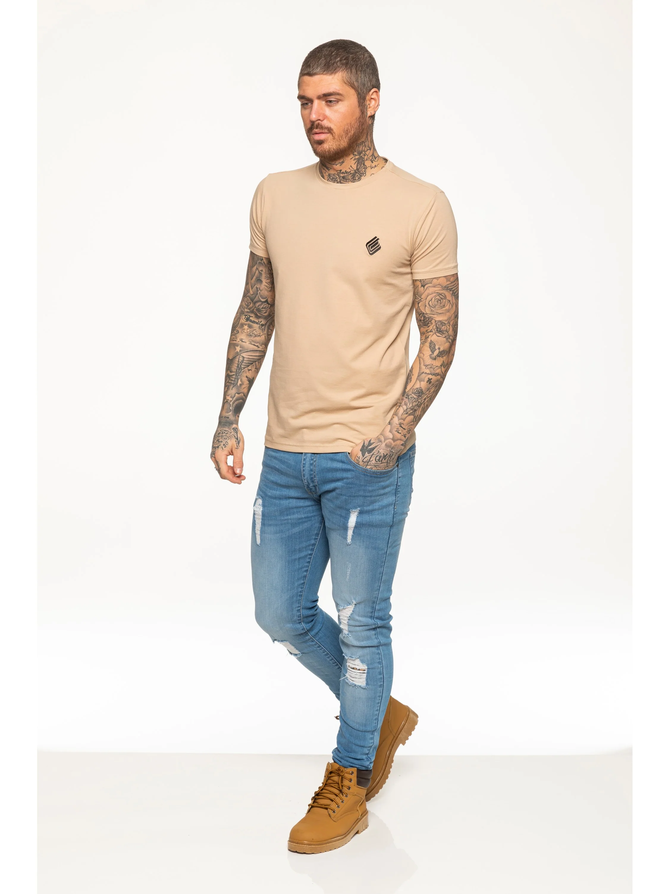 Enzo Mens Slim Fit Stretch Muscle T-Shirt - Image 19