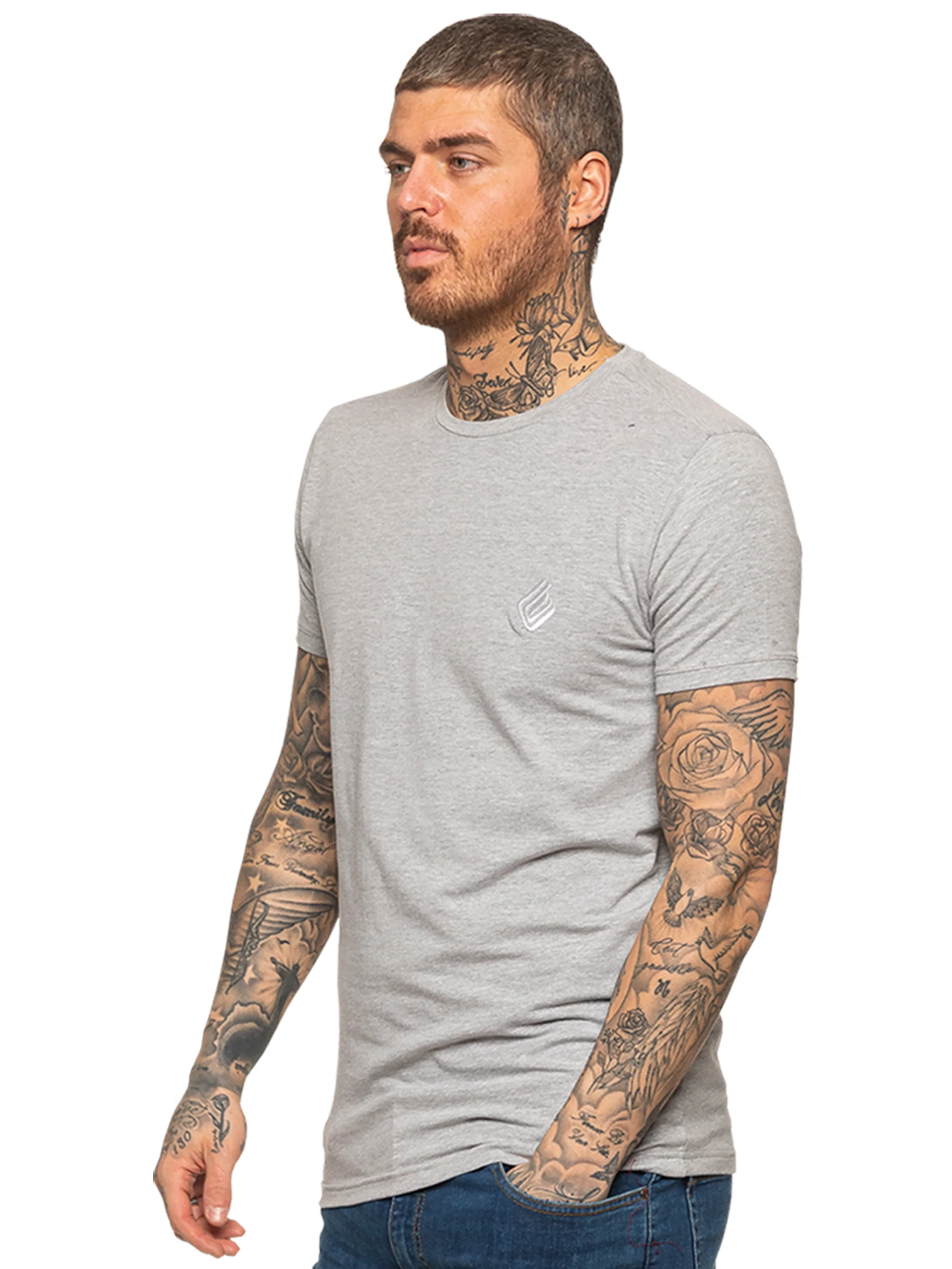 Enzo Mens Slim Fit Stretch Muscle T-Shirt - Image 20