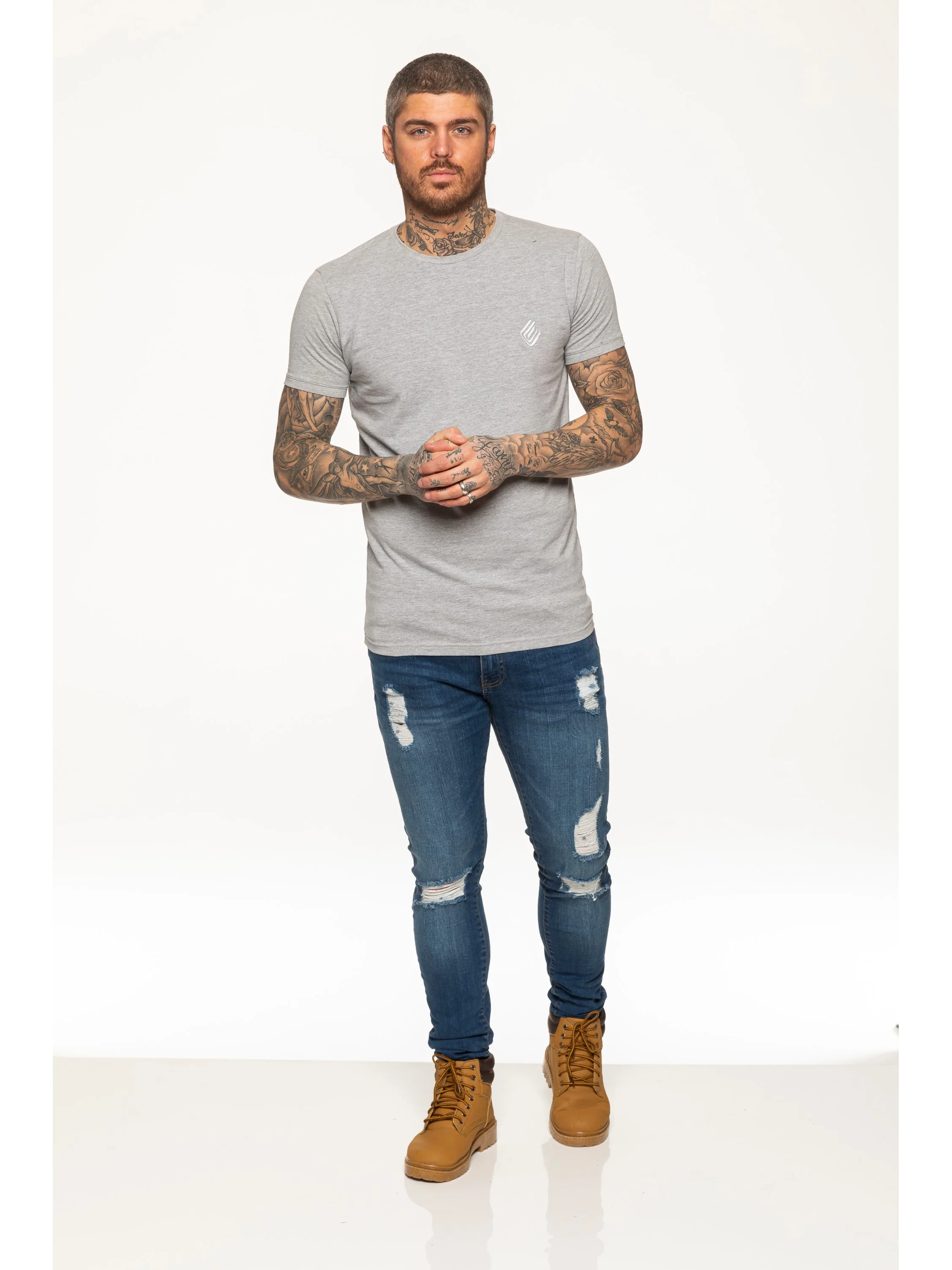 Enzo Mens Slim Fit Stretch Muscle T-Shirt - Image 21