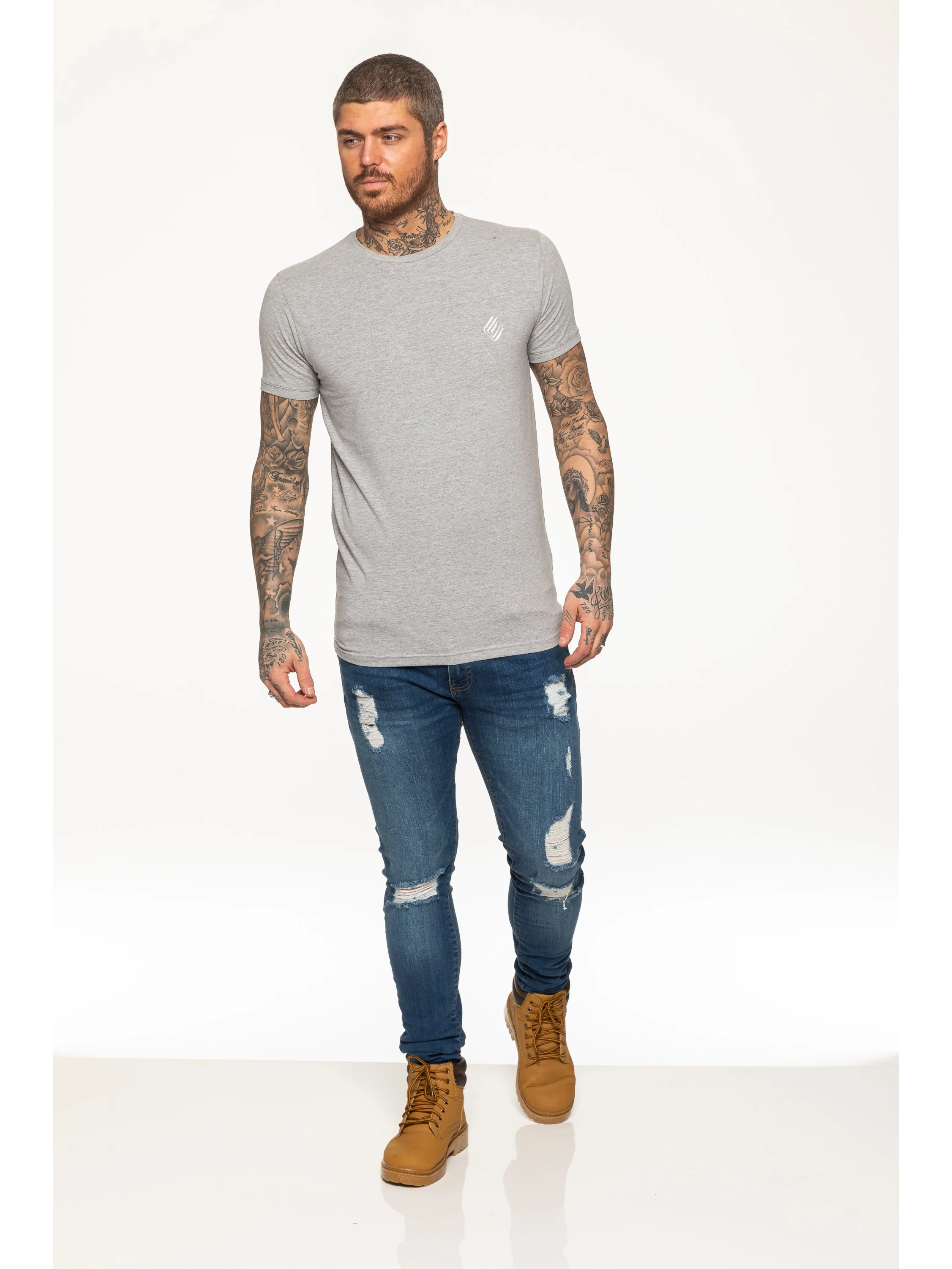 Enzo Mens Slim Fit Stretch Muscle T-Shirt - Image 24