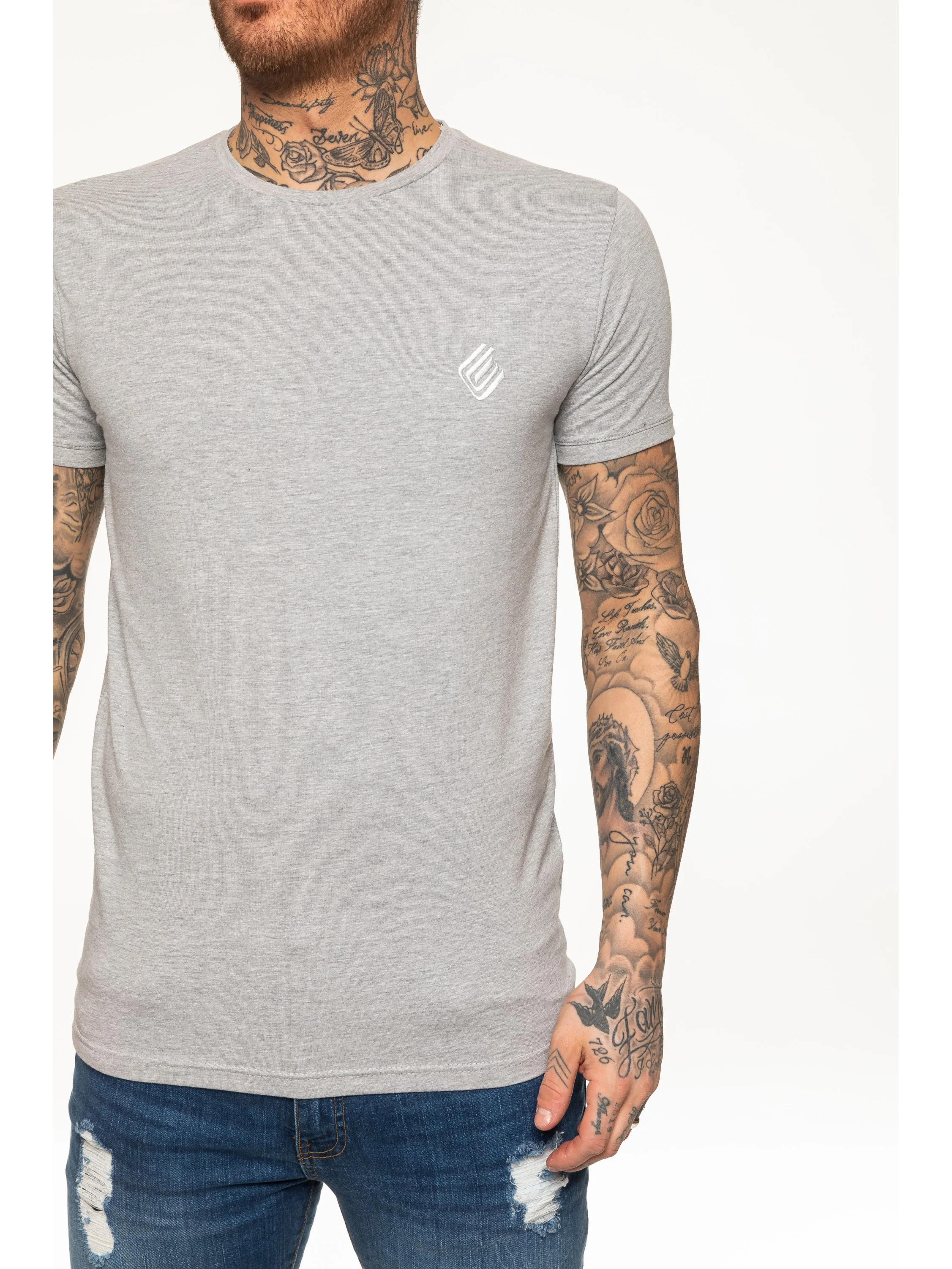 Enzo Mens Slim Fit Stretch Muscle T-Shirt - Image 25