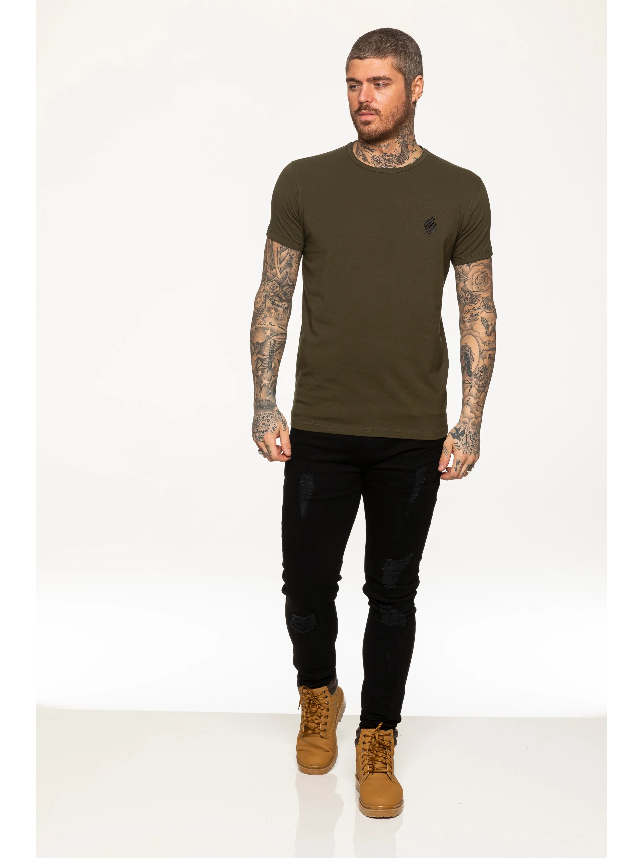 Enzo Mens Slim Fit Stretch Muscle T-Shirt - Image 28