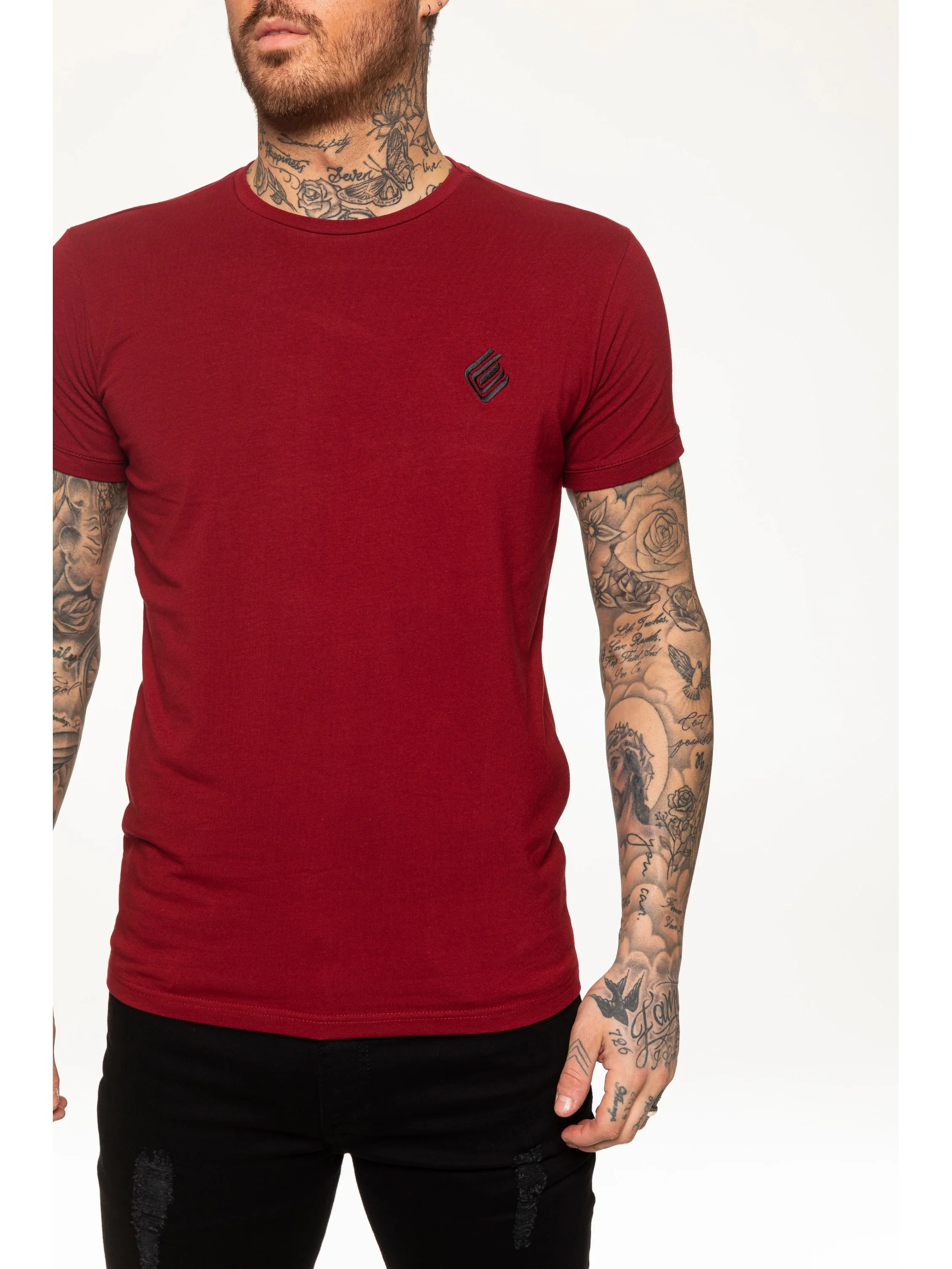 Enzo Mens Slim Fit Stretch Muscle T-Shirt - Image 37