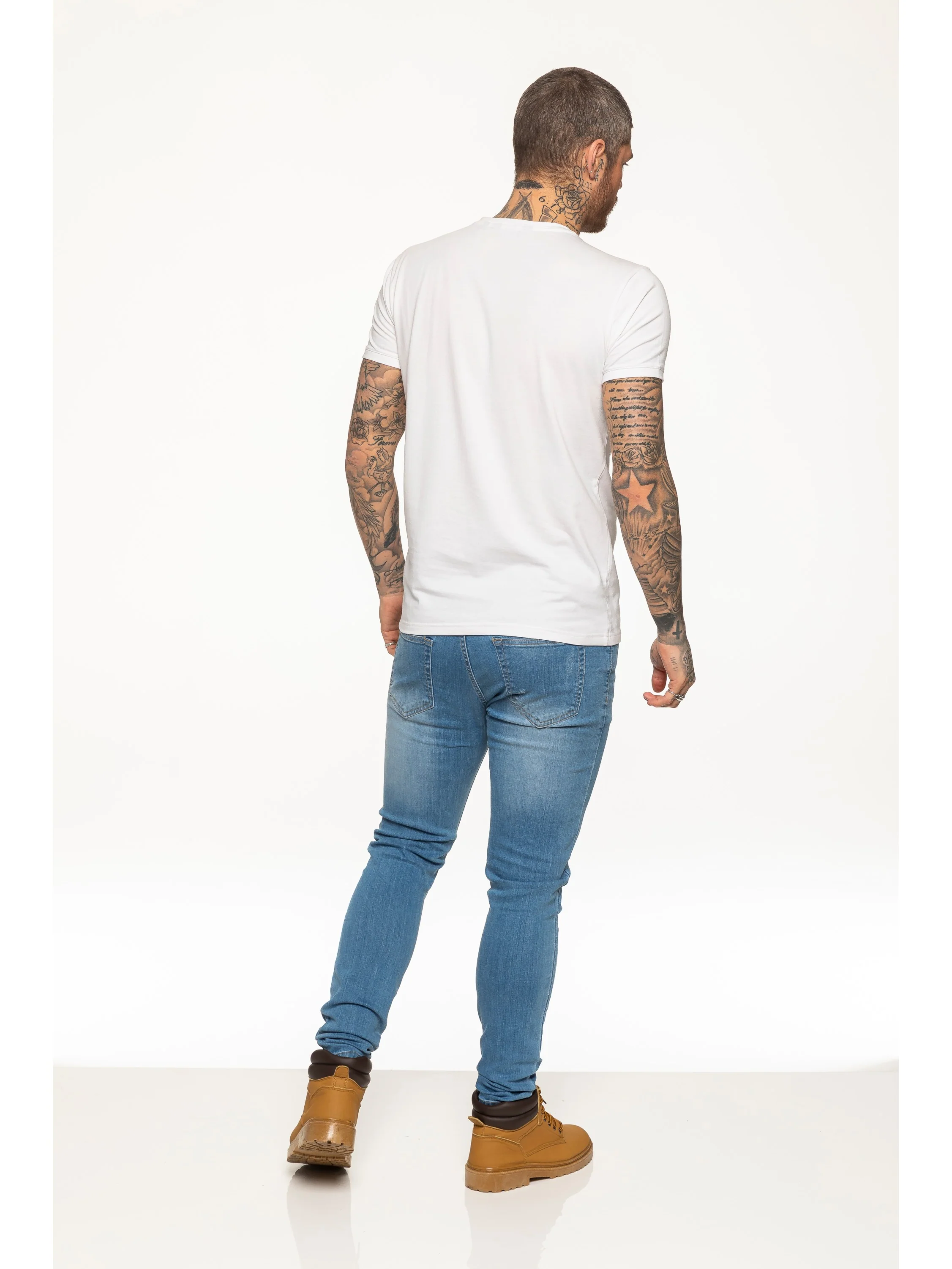 Enzo Mens Slim Fit Stretch Muscle T-Shirt - Image 41