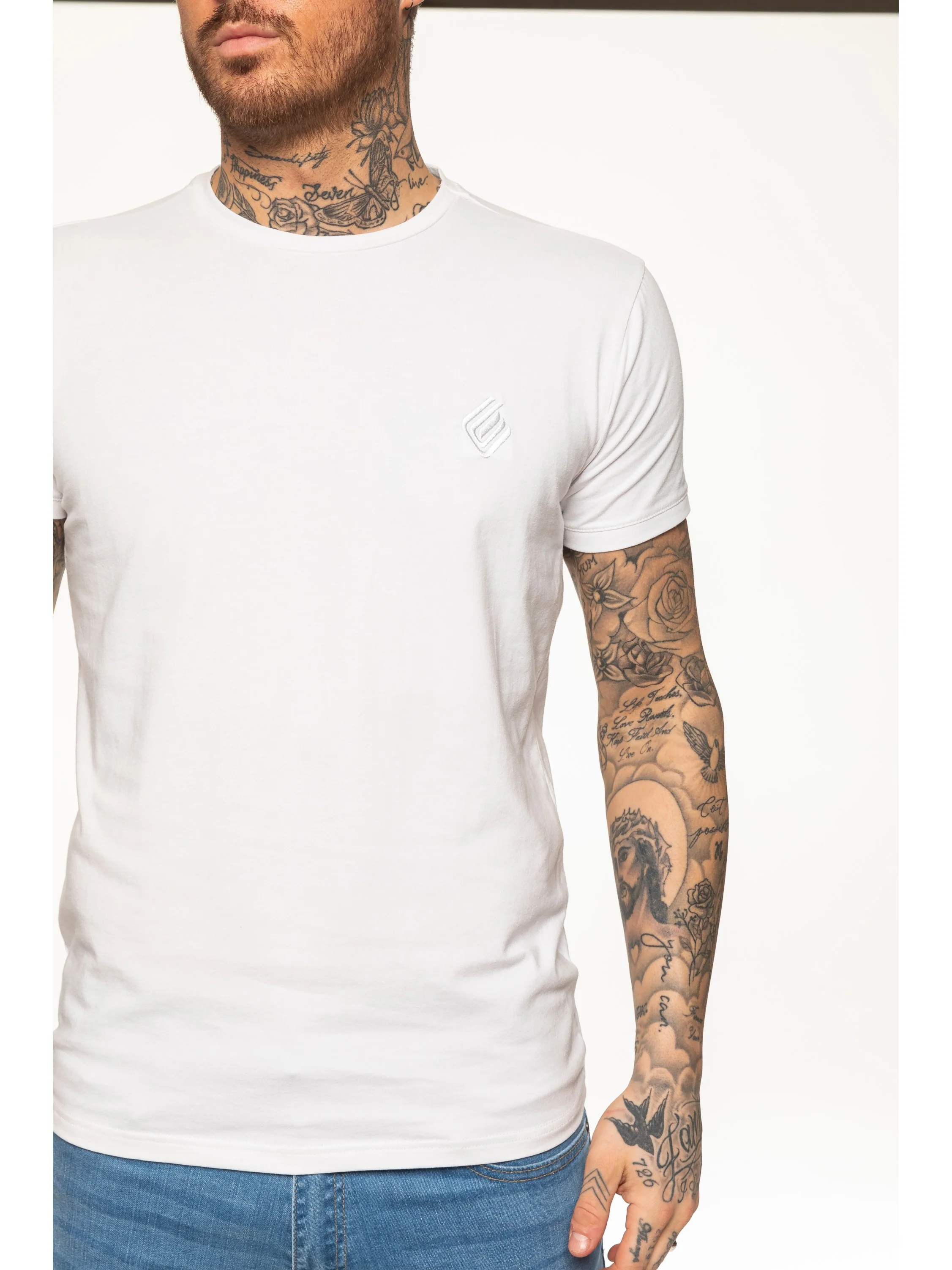 Enzo Mens Slim Fit Stretch Muscle T-Shirt - Image 43