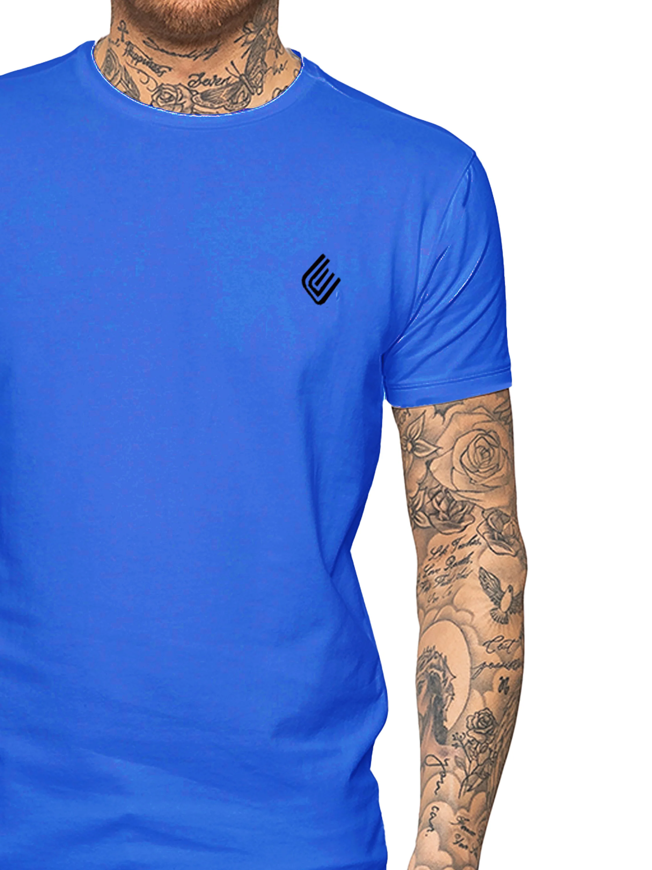 Enzo Mens Slim Fit Stretch Muscle T-Shirt - Image 49