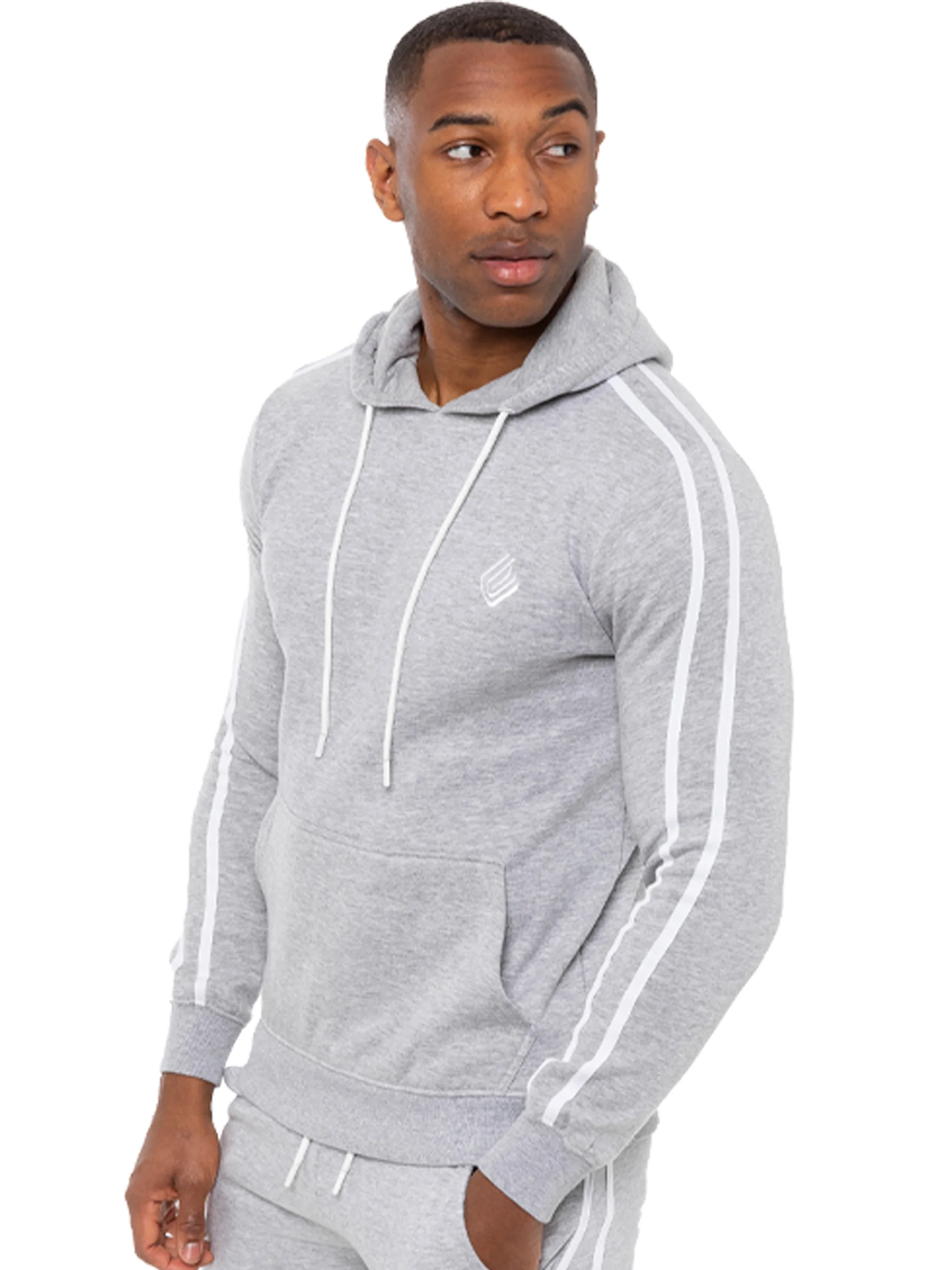 Enzo | Mens Pullover Tape Hoodie Tracksuit Set - Image 3