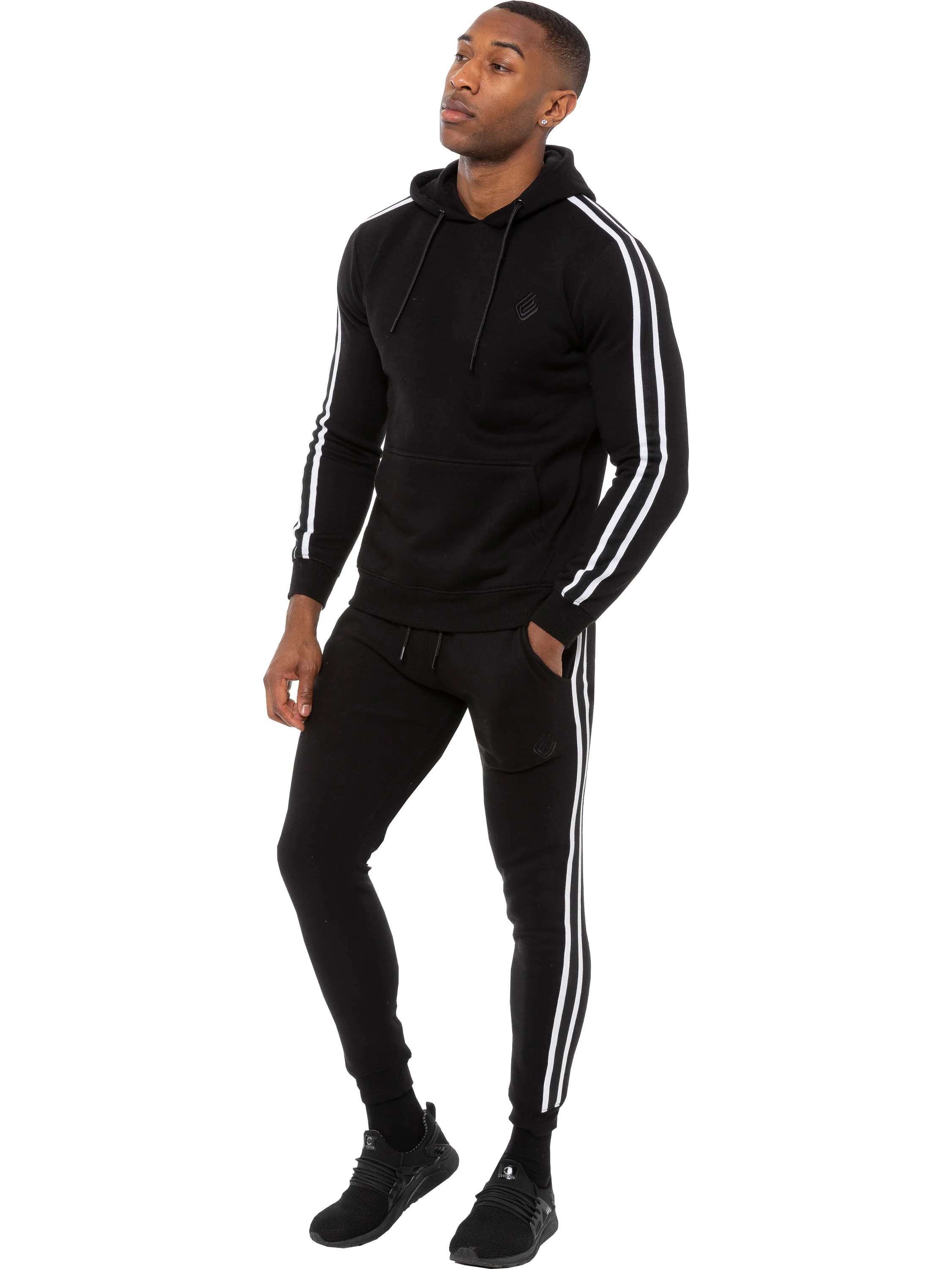 Enzo | Mens Pullover Tape Hoodie Tracksuit Set - Image 7