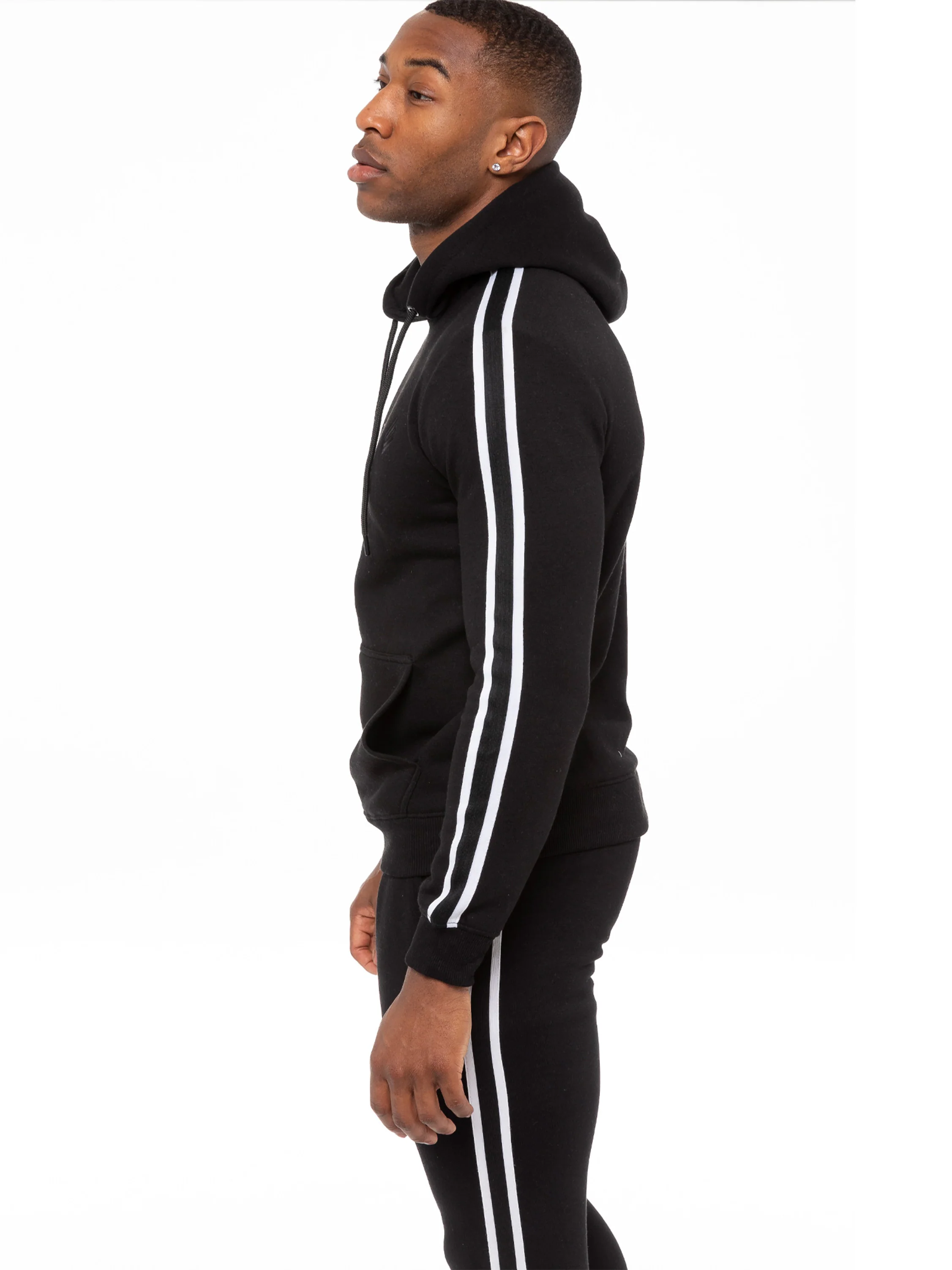 Enzo | Mens Pullover Tape Hoodie Tracksuit Set - Image 9