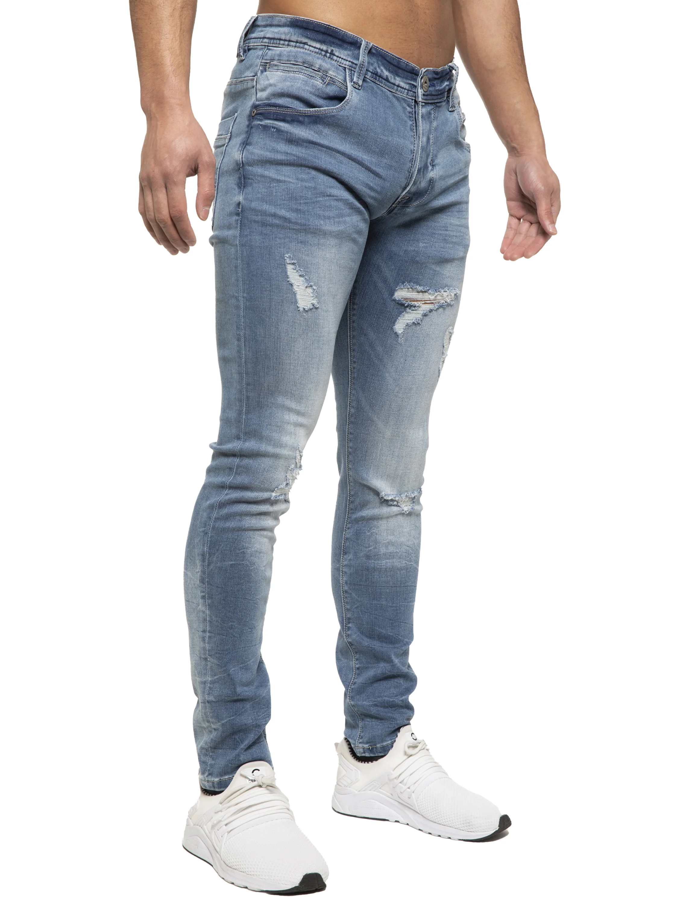 ETO | Mens Designer Hyperstretch Skinny Fit Distressed Jeans - Image 10