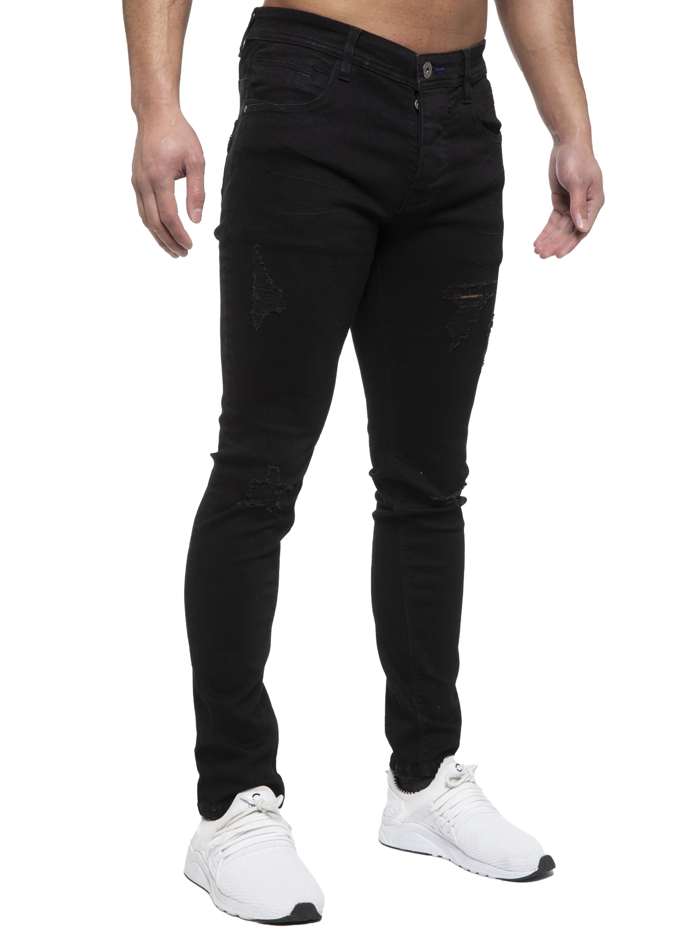 ETO | Mens Designer Hyperstretch Skinny Fit Distressed Jeans - Image 3
