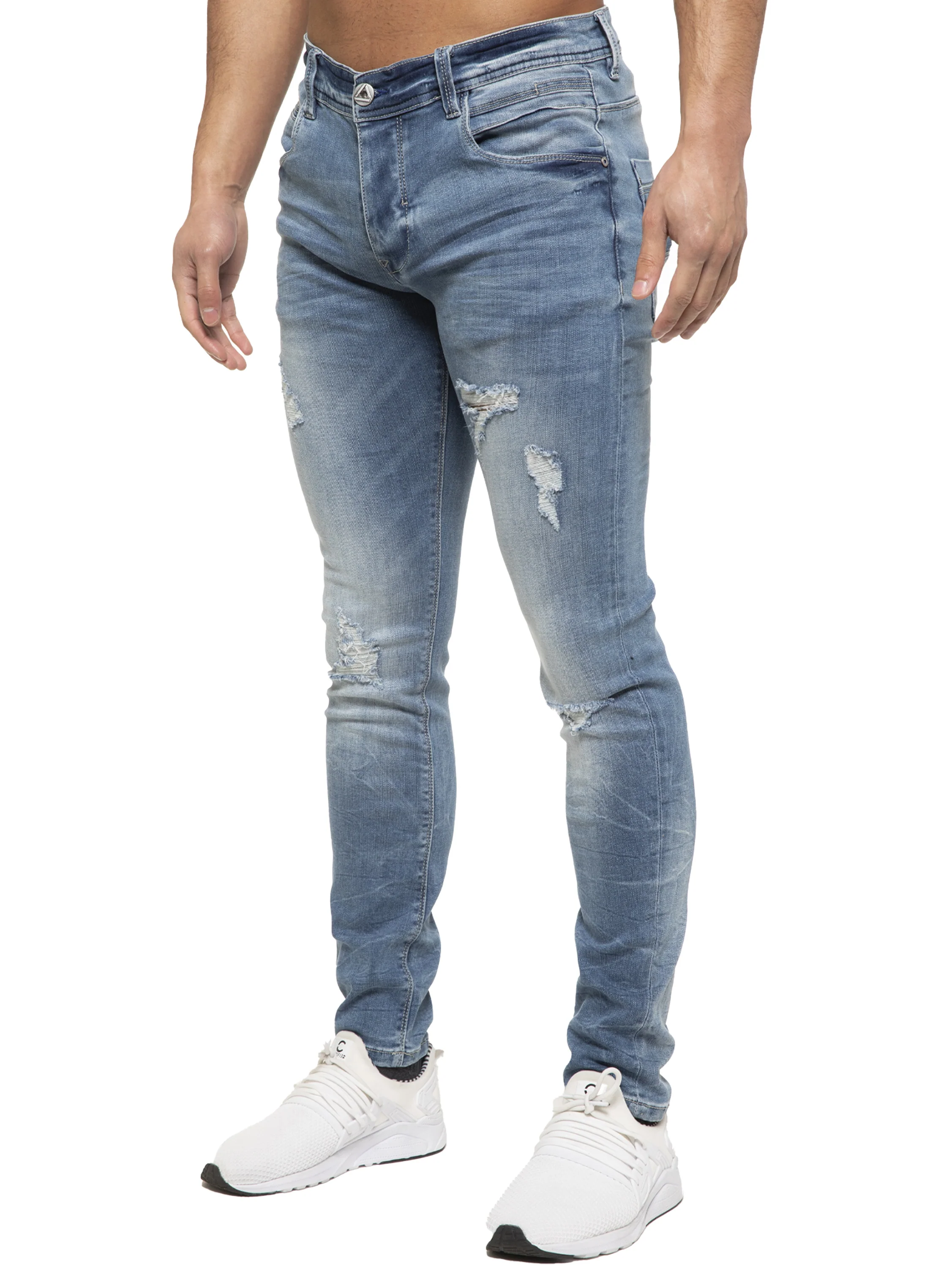 ETO | Mens Designer Hyperstretch Skinny Fit Distressed Jeans - Image 8