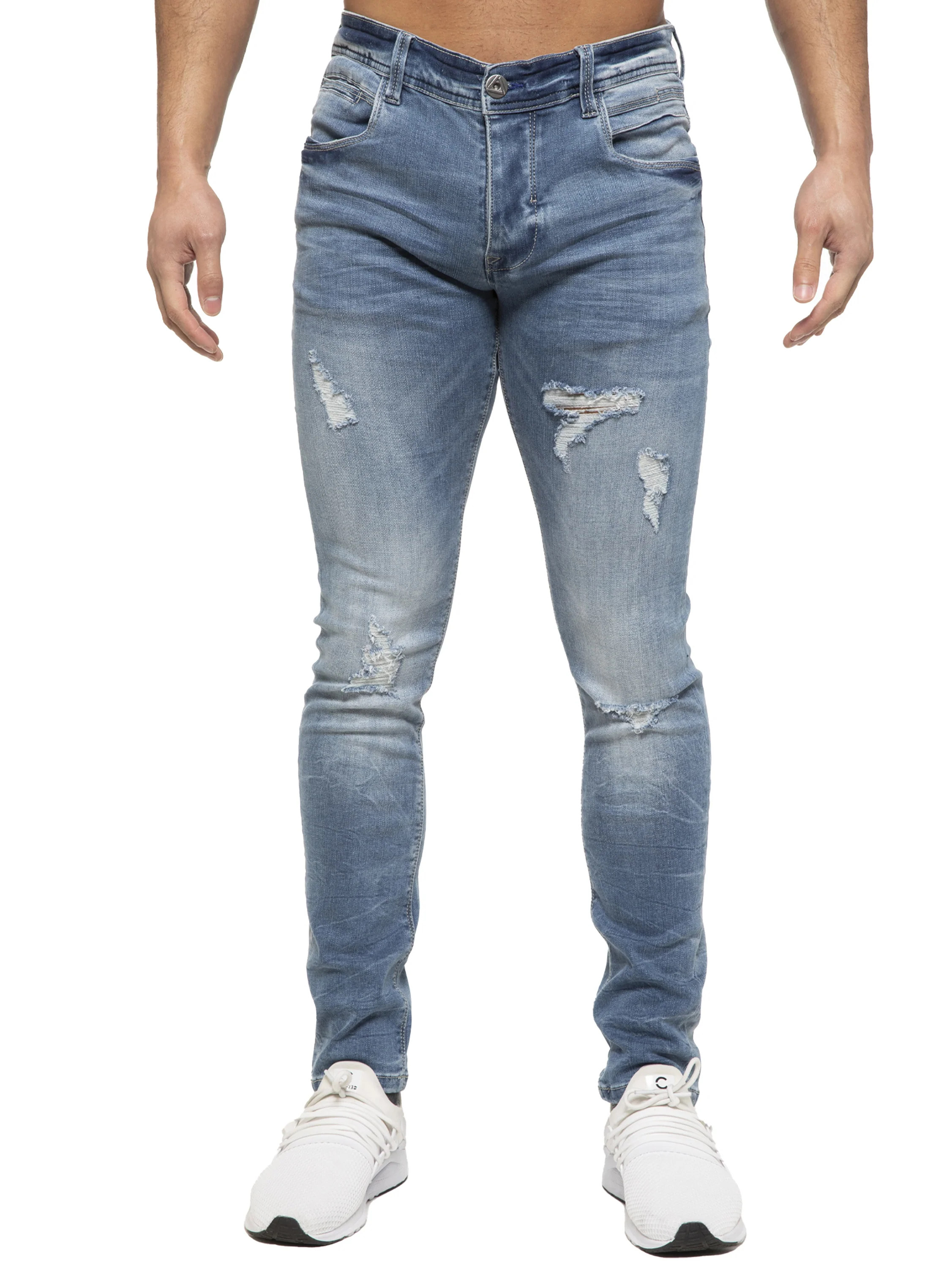 ETO | Mens Designer Hyperstretch Skinny Fit Distressed Jeans - Image 9
