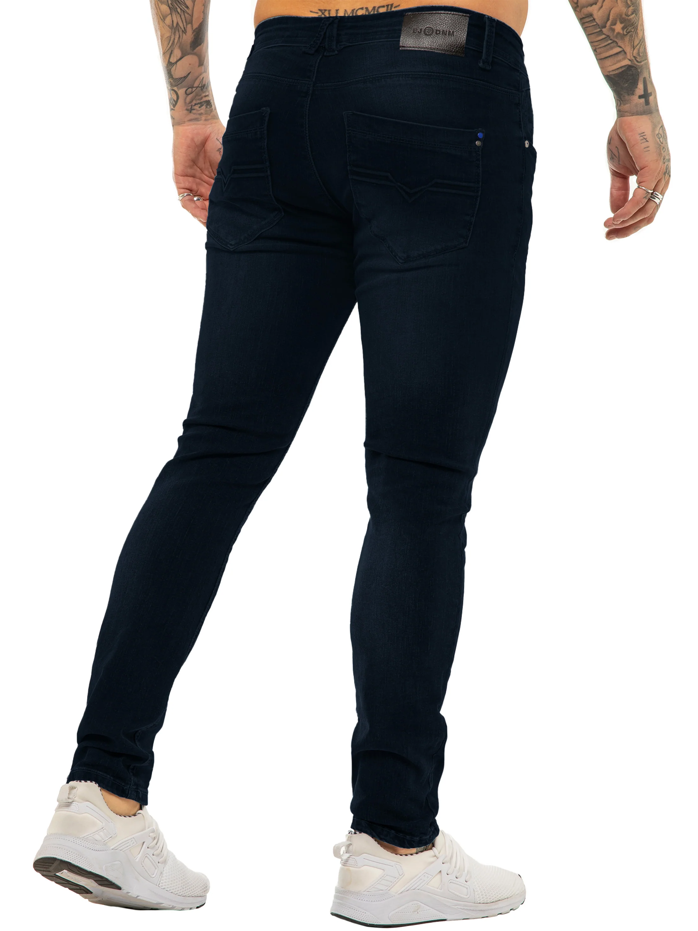ETO | Mens Designer Basic Hyperstretch Blue Jeans - Image 14